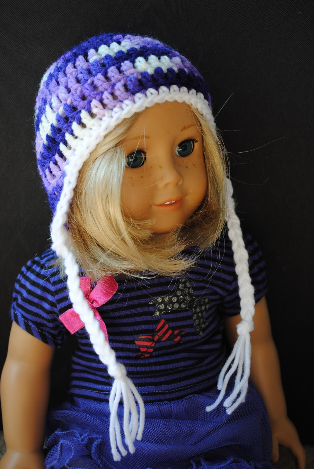 Free Knitting Patterns For Dolls Hats Earflap Hat For 18inch Doll Free Pattern Bluestripedroom