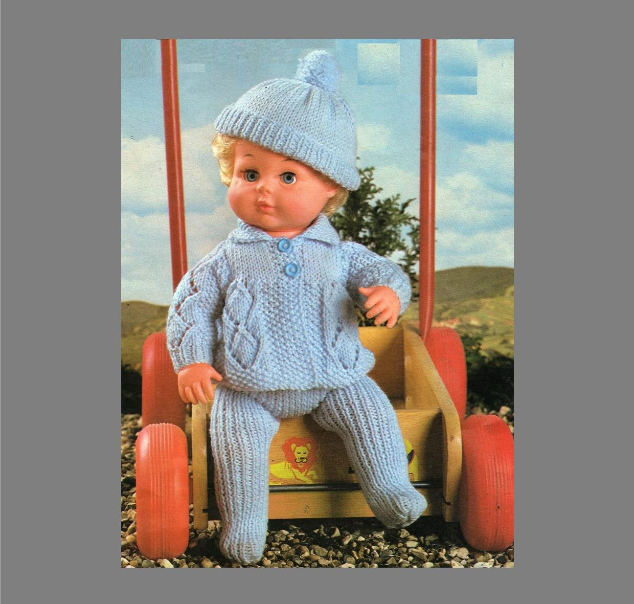 Free Knitting Patterns For Dolls Hats Post Free Knitting Ba Doll Clothes 8plyyarn Ba Dolls Pram Set 3 Sizes 9 10 11 16 Doll Pdf Instant Download Post Free