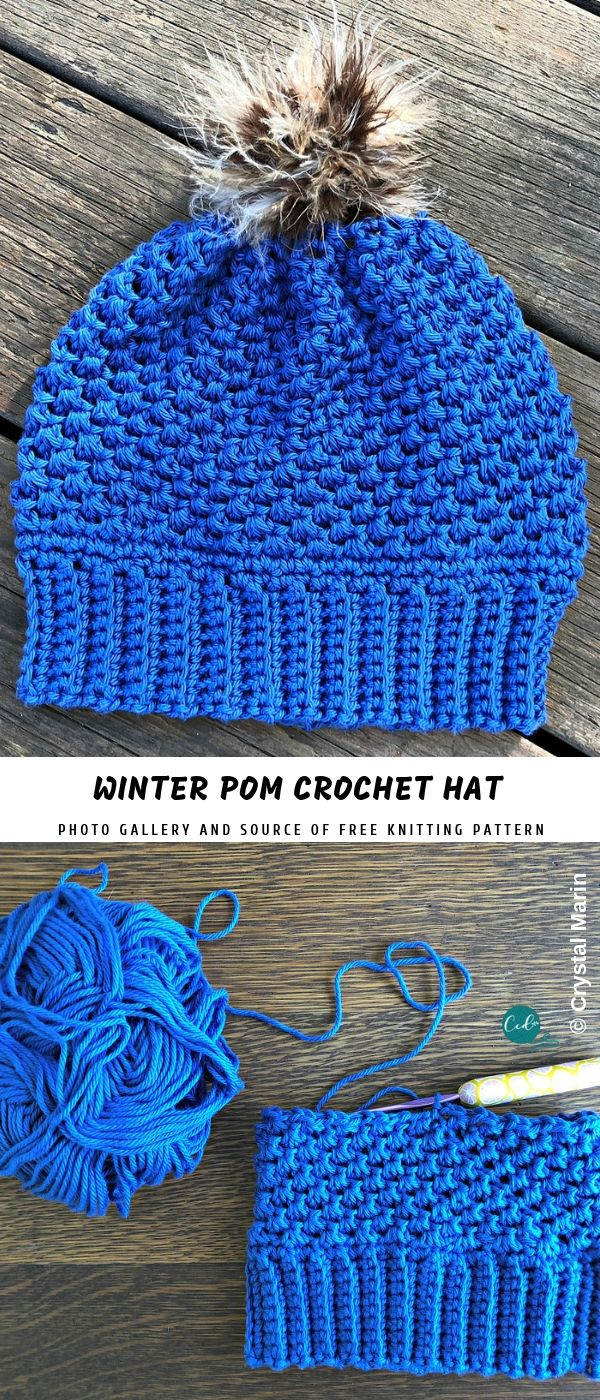 Free Knitting Patterns For Hats Uk Winter Pom Crochet Hat With Free Pattern Pattern Center Crochet