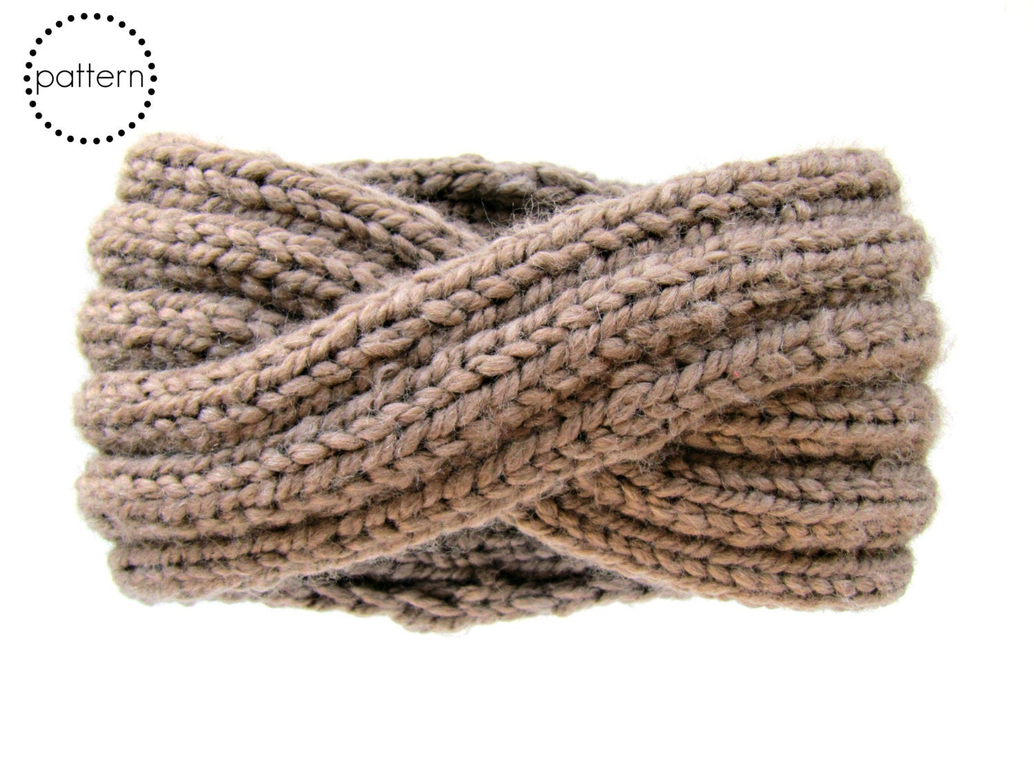 Free Knitting Patterns For Headbands Infinity Headband Knitting Pattern Ear Warmer Knitting Pattern Chunky Cowl Knitting Pattern Chunky Turban Headband Diy Pdf