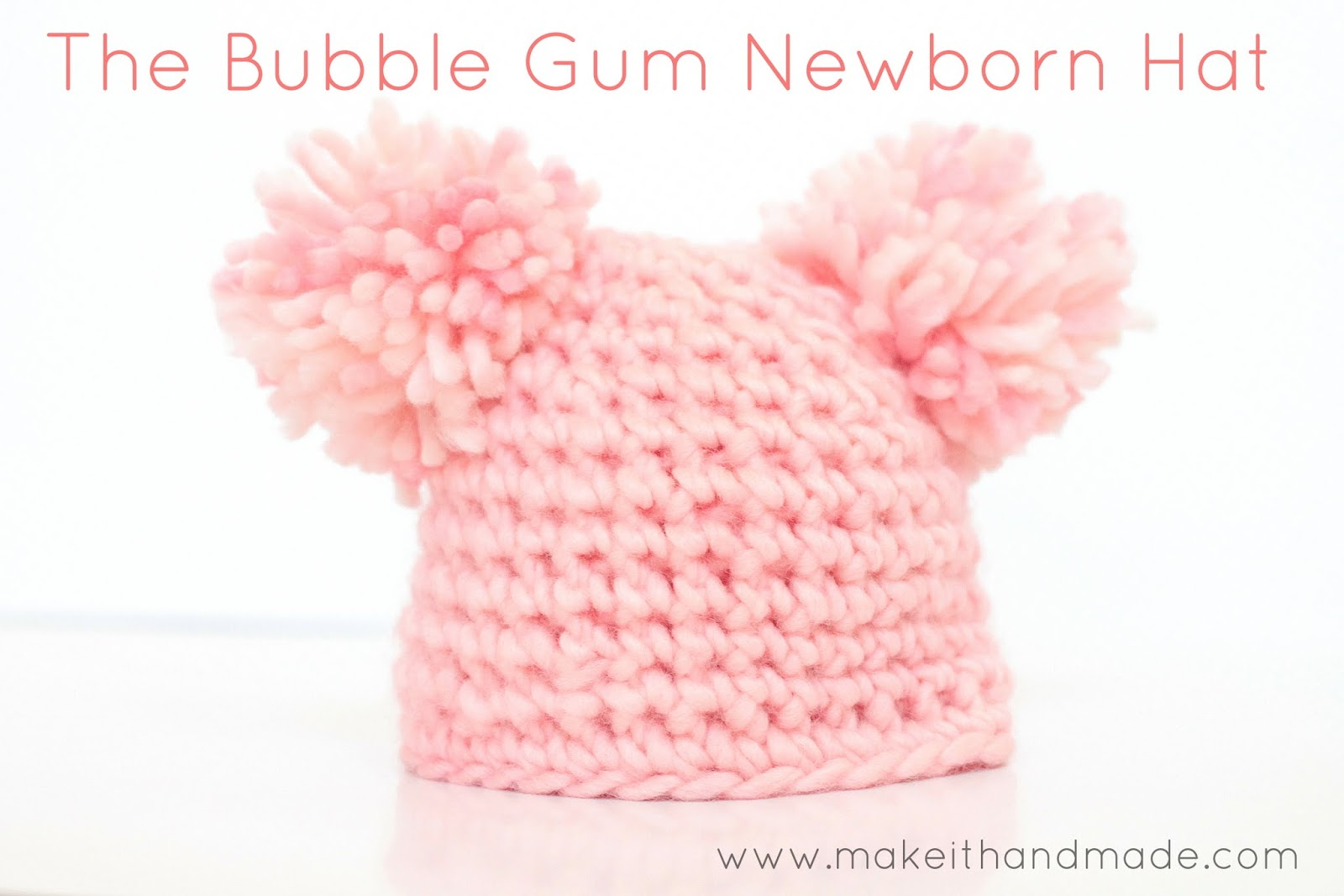 Free Knitting Patterns For Newborn Hats Make It Handmade The Bubble Gum Newborn Hat Free Pattern