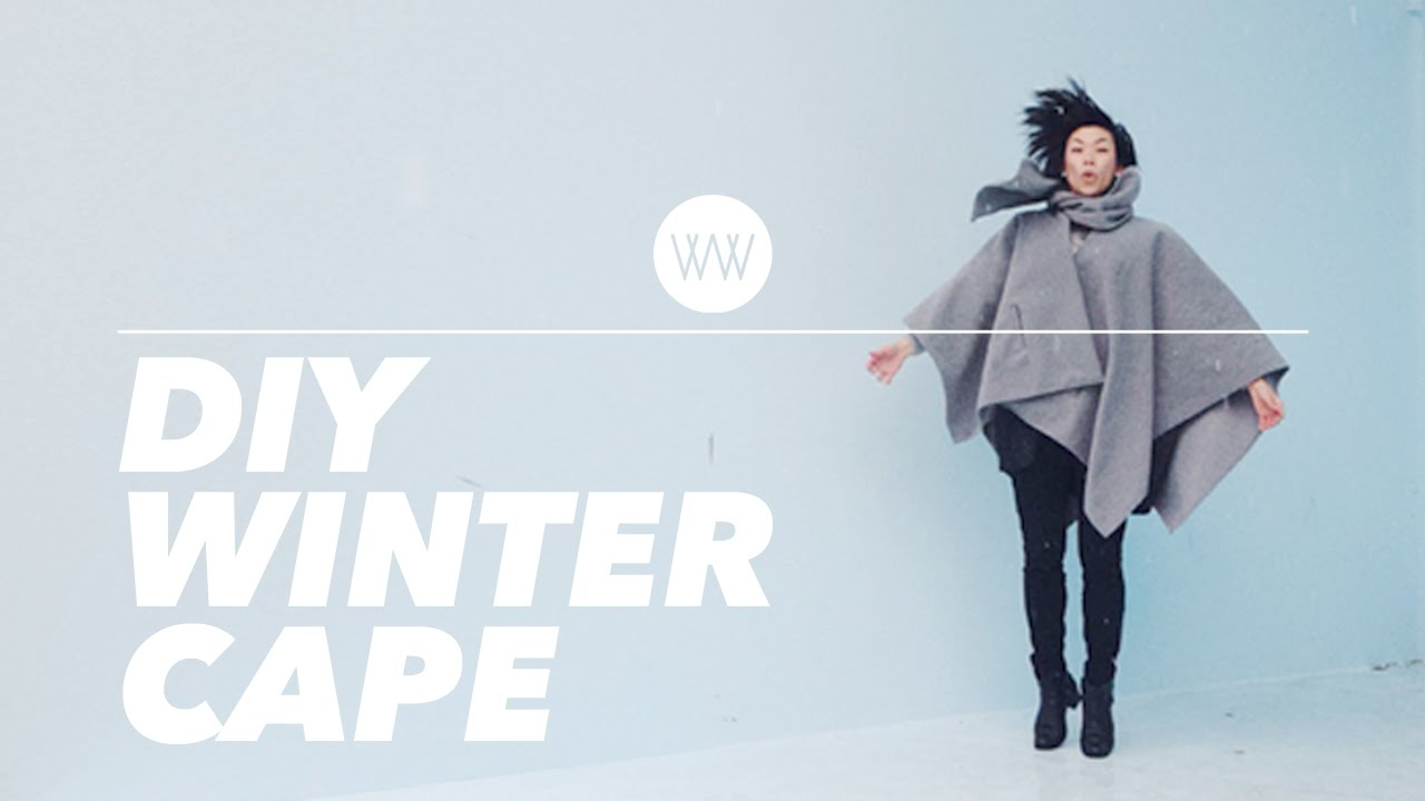 Free Knitting Patterns For Ponchos Or Capes How To Make A Winter Cape Cloak Poncho Withwendy