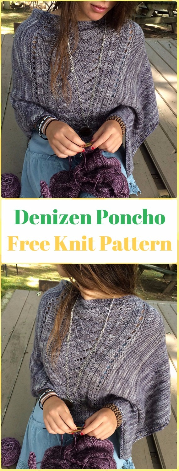 Free Knitting Patterns For Ponchos Or Capes Knit Women Capes Poncho Free Patterns Instructions