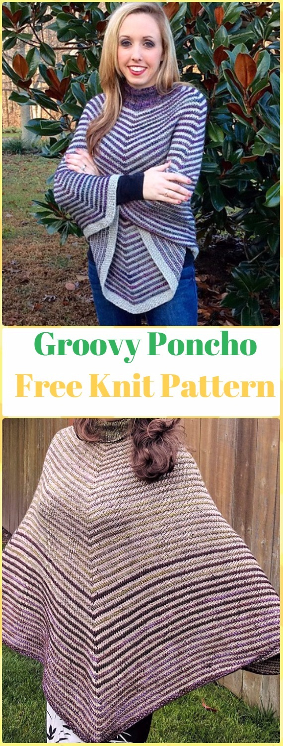 Free Knitting Patterns For Ponchos Or Capes Knit Women Capes Poncho Free Patterns Instructions