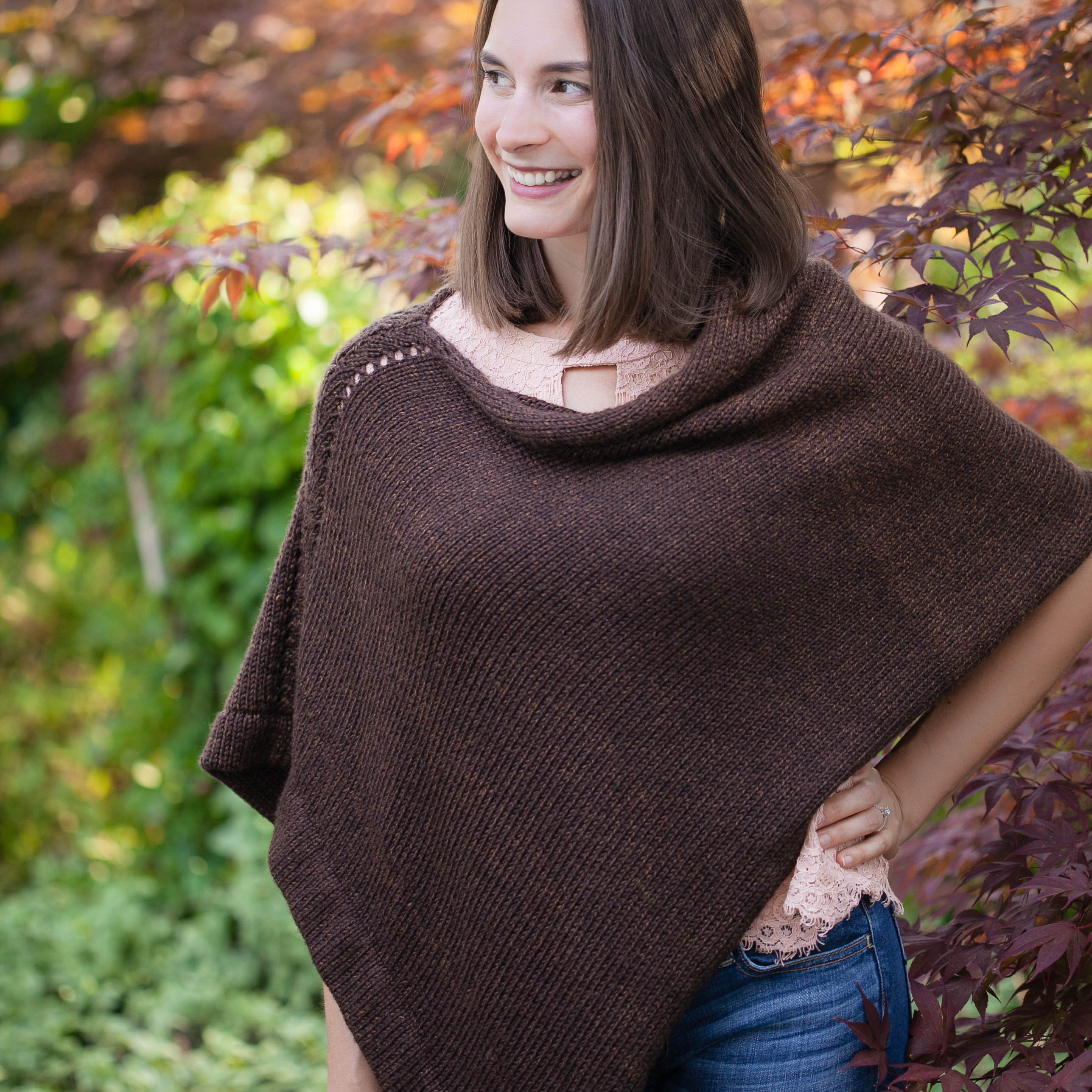 Free Knitting Patterns For Ponchos Or Capes Loom Knit Poncho Pattern The Rebecca Poncho Has An Elegant Design And Is Loom Knit From One Rectangle Easy Fold Cape Design Pdf Pattern