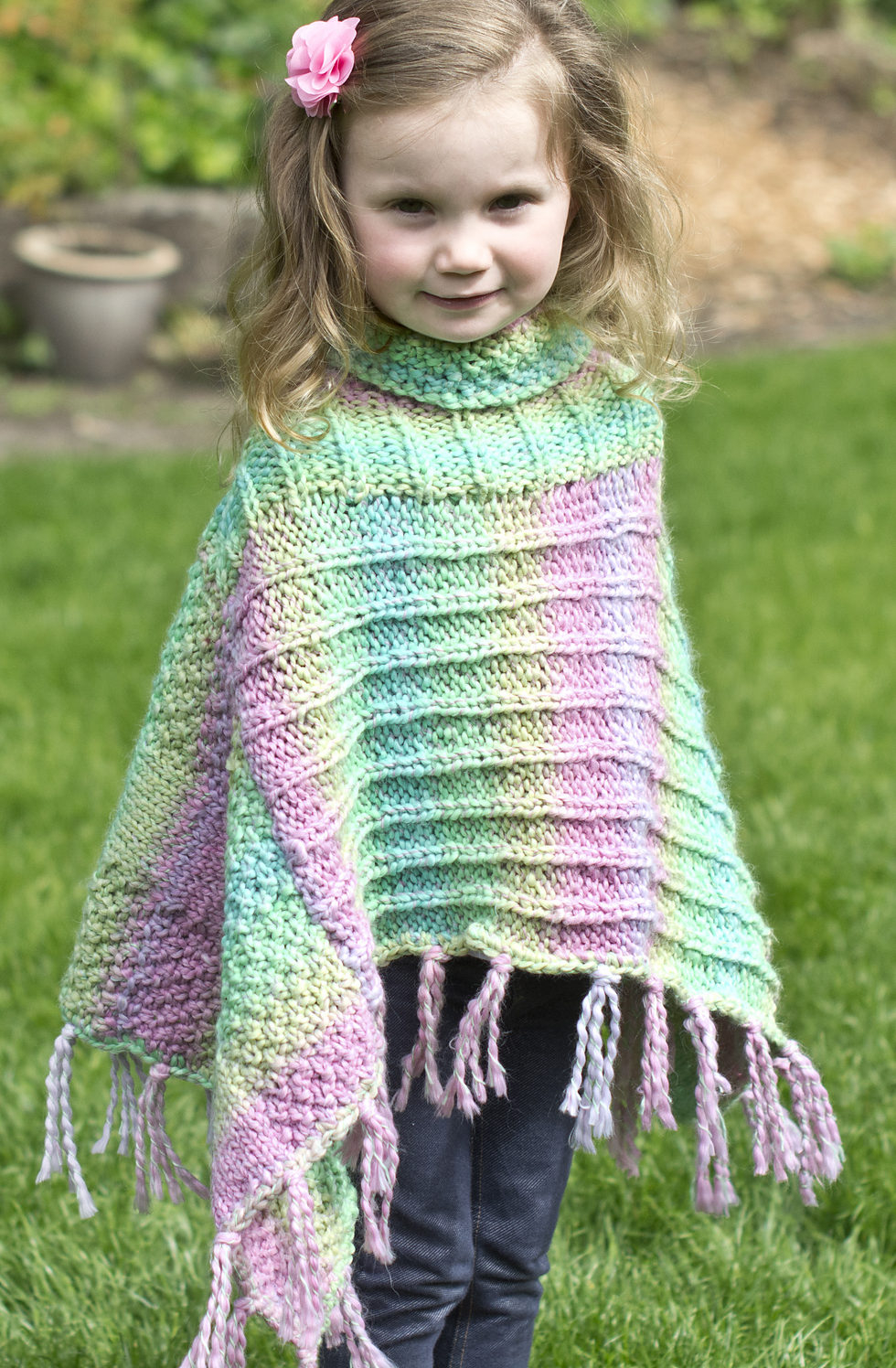 Free Knitting Patterns For Ponchos Or Capes Ponchos For Babies And Children In The Loop Knitting