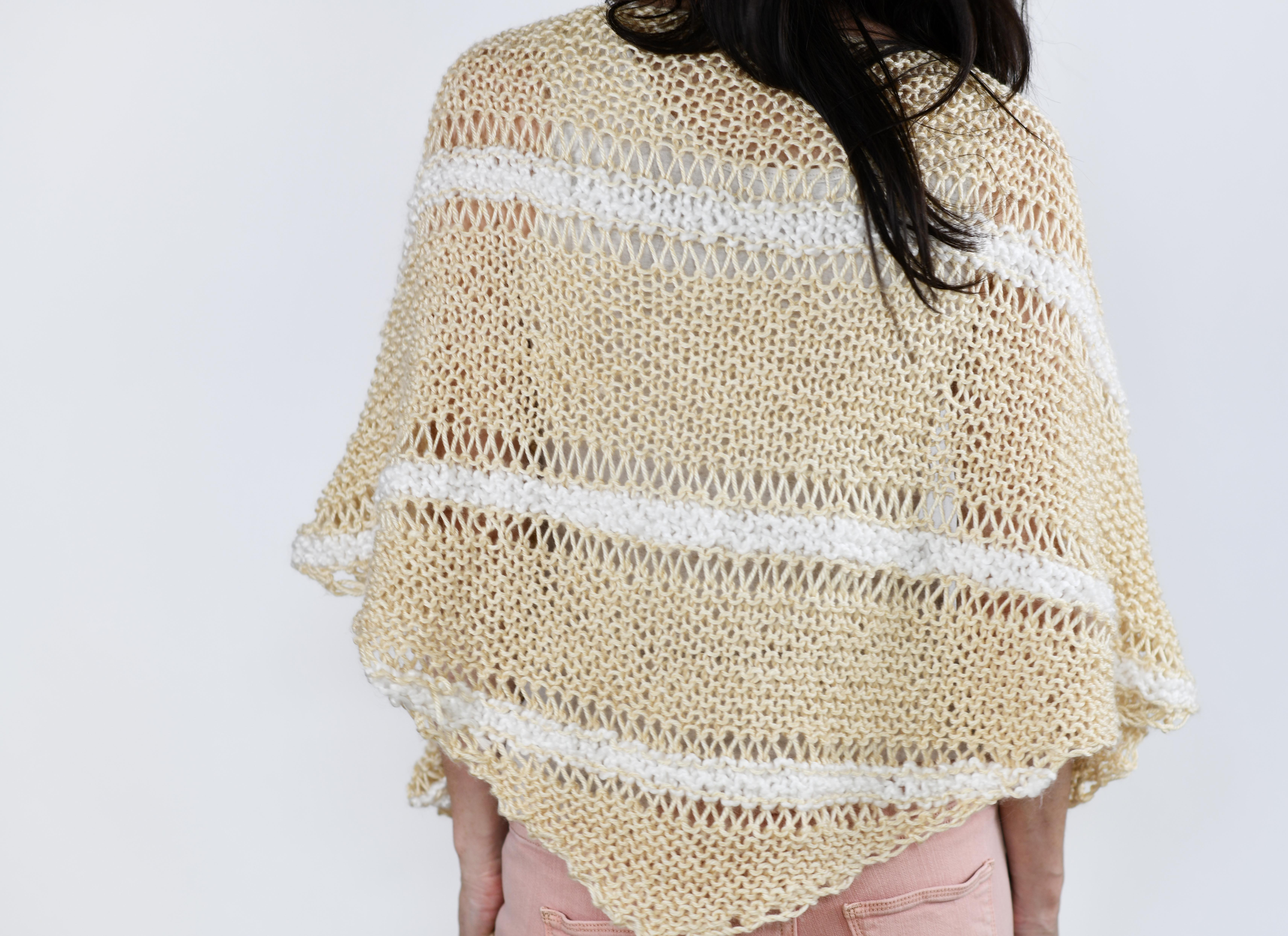 Free Knitting Patterns For Shrugs And Wraps Triangle Wrap Top Free Knitting Pattern Mama In A Stitch