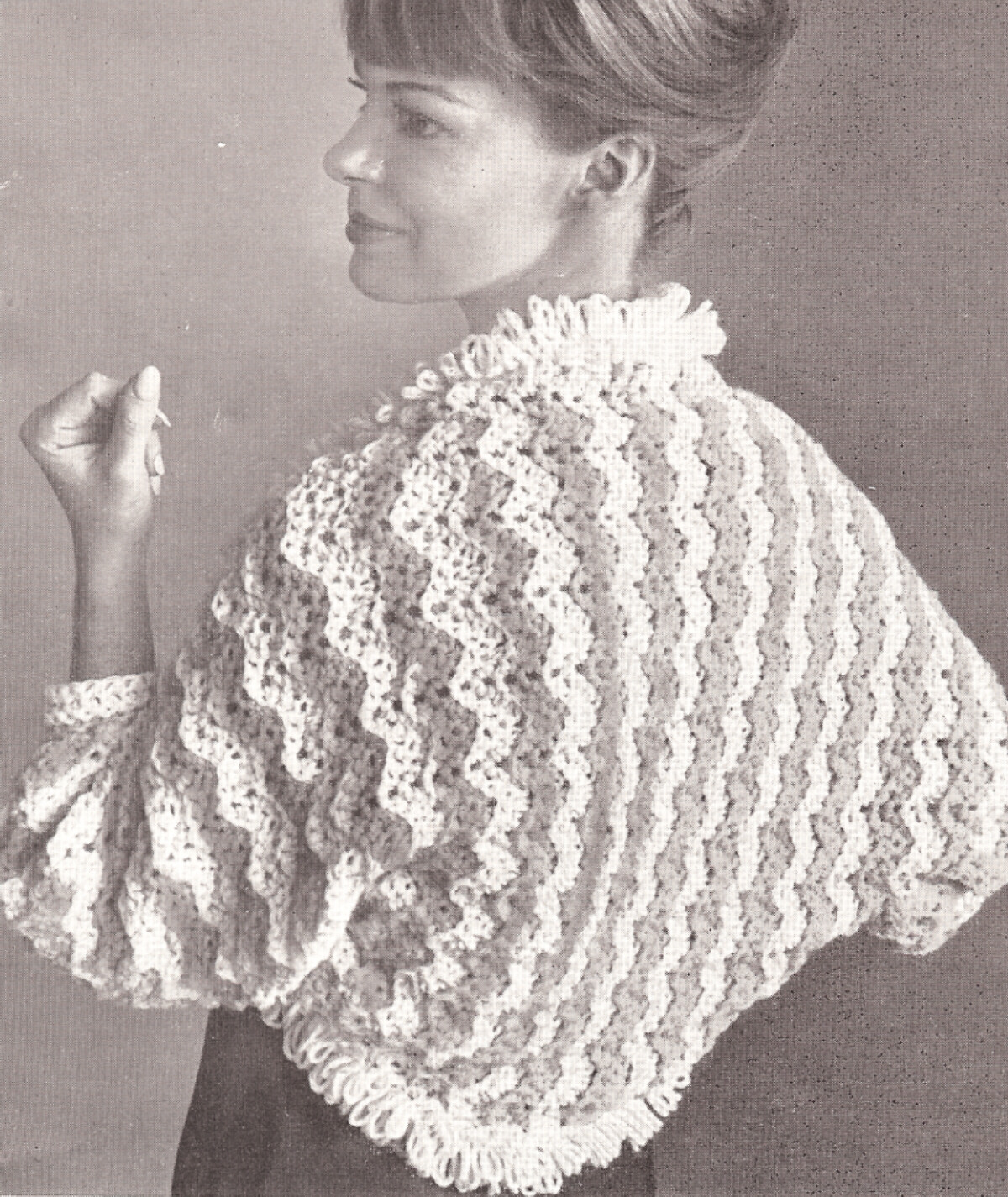 Free Knitting Patterns For Shrugs And Wraps Vintage Bed Jacket Shrug Sweater Wrap Crochet Pattern On Popscreen
