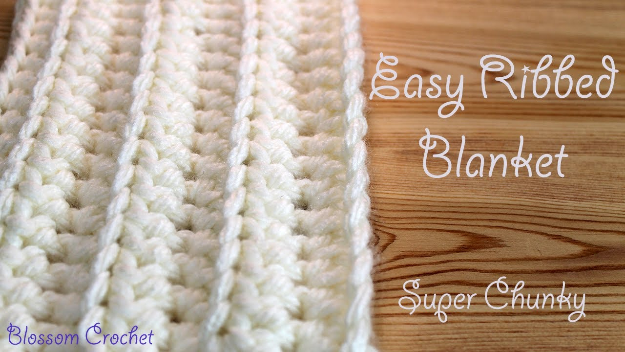 Free Knitting Patterns For Super Chunky Yarn Easiest Fastest Crochet Blanket Ribbed Ridged Super Chunky