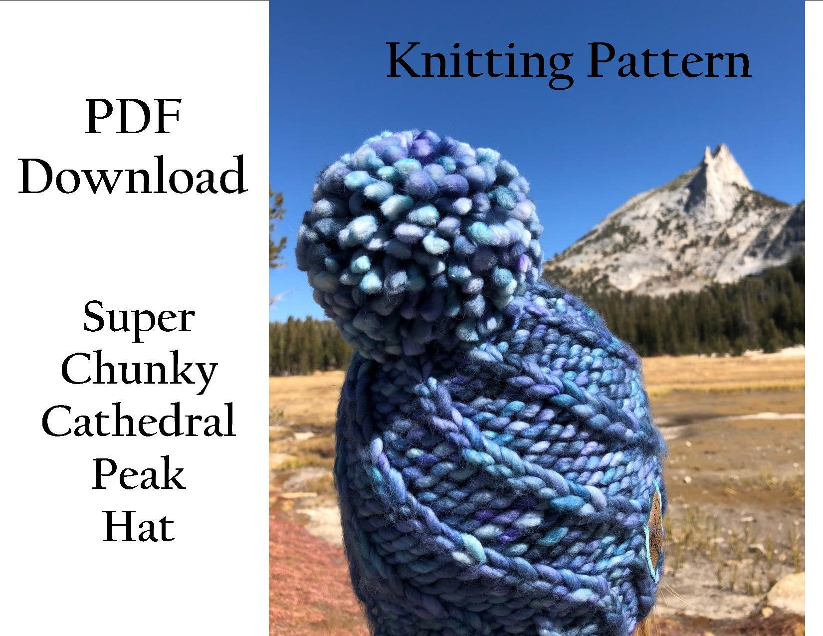 Free Knitting Patterns For Super Chunky Yarn Hat Knitting Pattern Super Chunky Cathedral Peak Hat Malabrigo Rasta Hat Pattern Easy Knitting Pattern