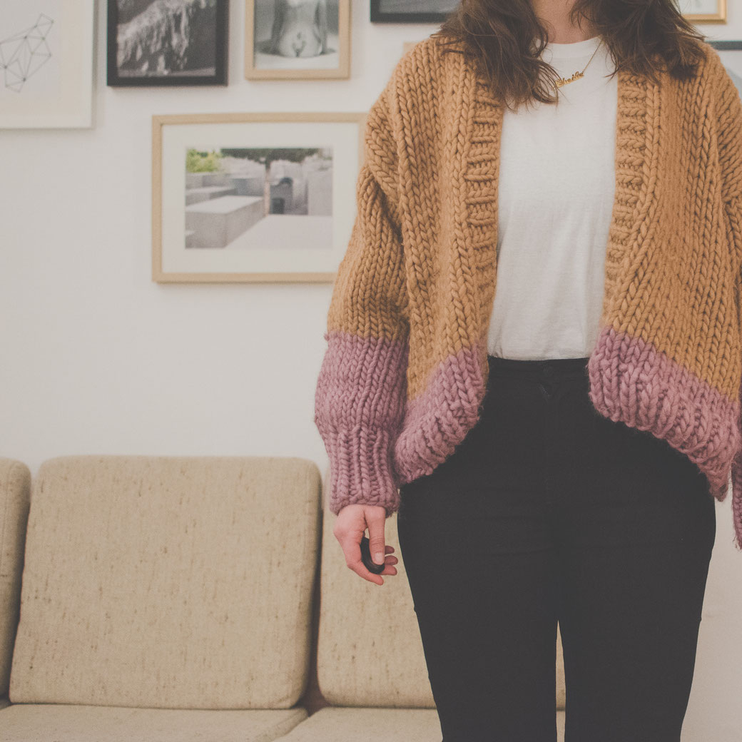 Free Knitting Patterns For Sweater Coats Free Knitting Pattern Make Your Own Chunky Cardigan Felicity Diy Blog