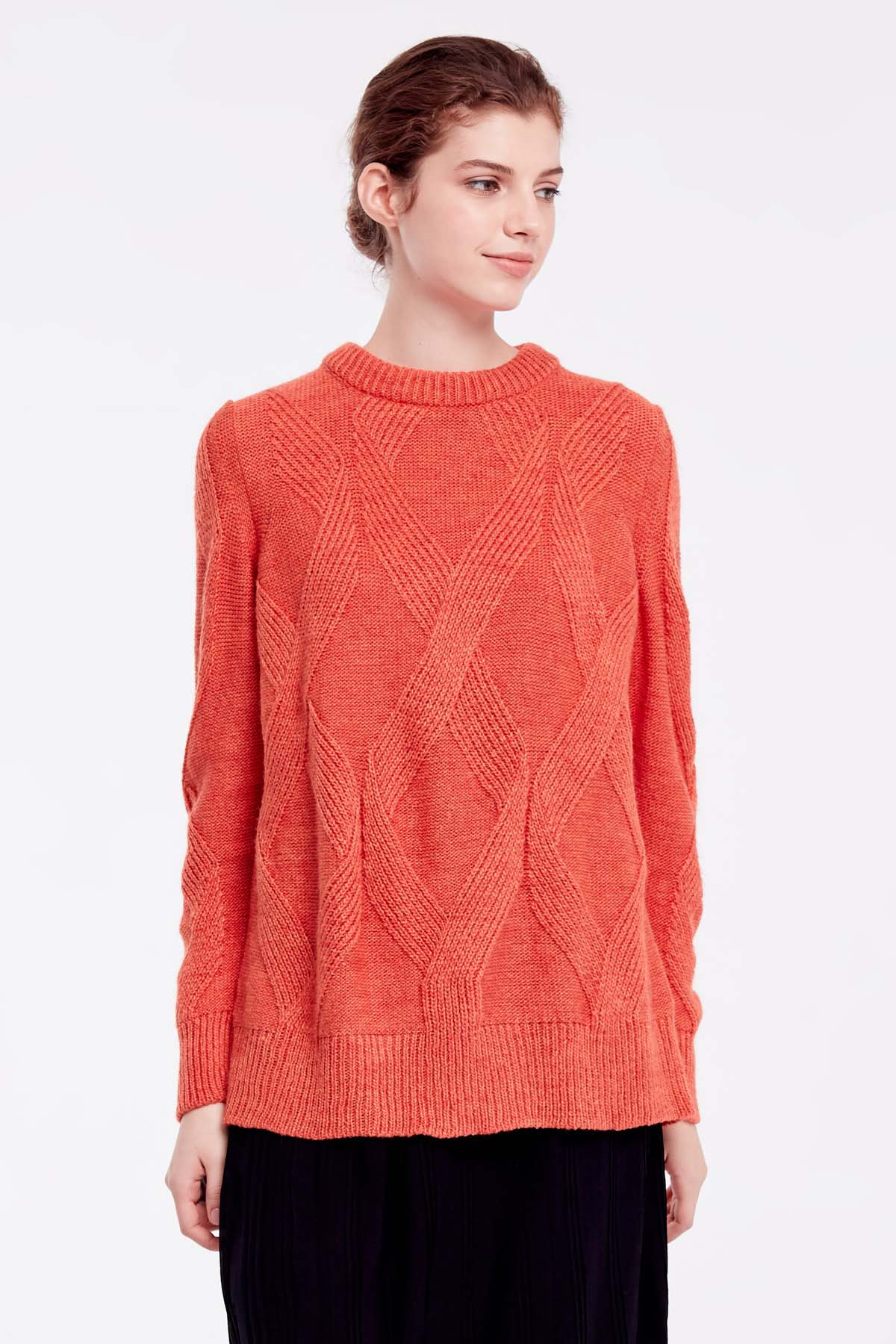 Free Knitting Patterns For Sweater Coats Orange Free Knit Sweater