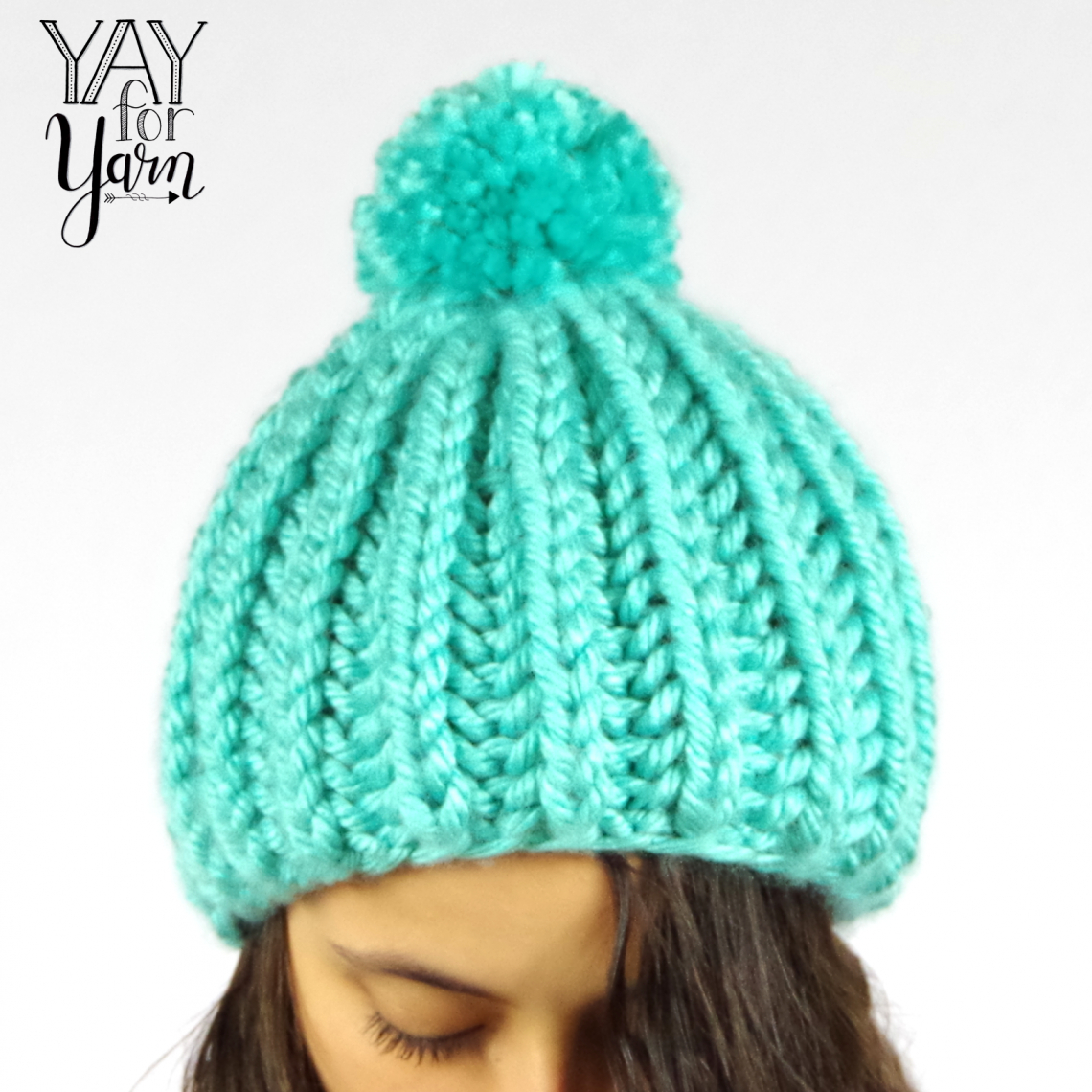 Free Knitting Patterns For Toques Easy Shortcut Brioche Pom Pom Hat Free Knitting Pattern Yay For Yarn