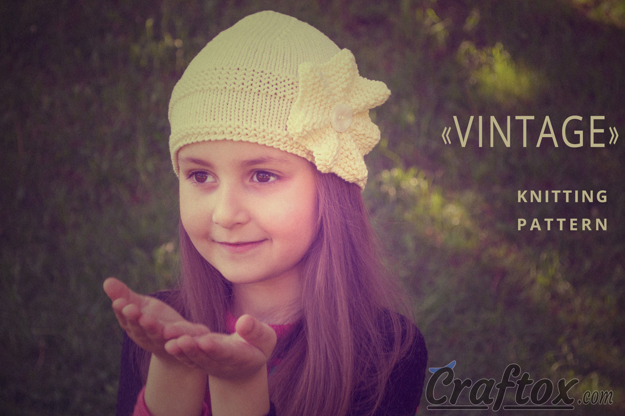 Free Knitting Patterns For Toques Vintage Beanie Hat With Flower Free Knitting Pattern