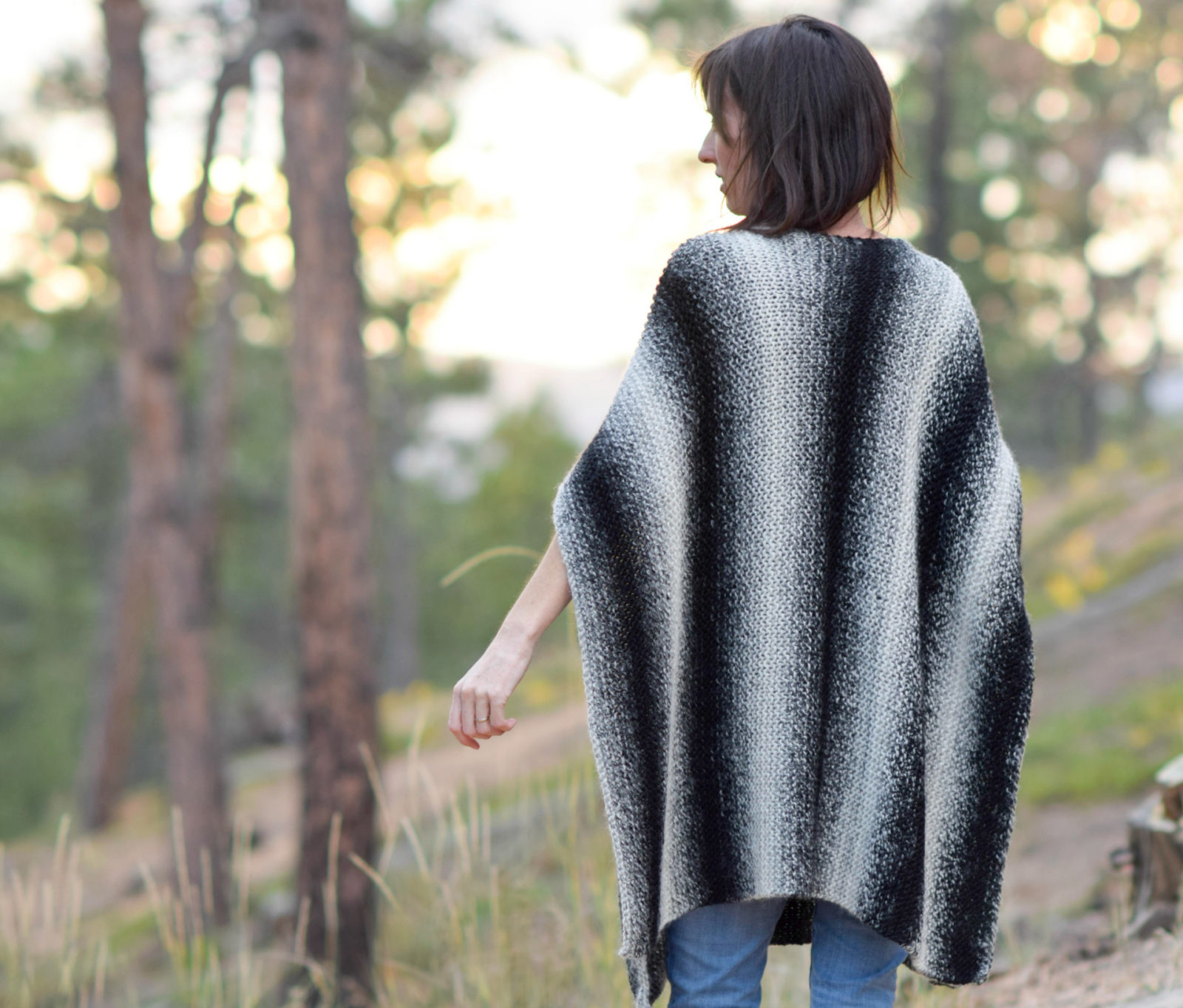 Free Knitting Patterns Poncho Aspen Relaxed Knit Poncho Pattern Mama In A Stitch