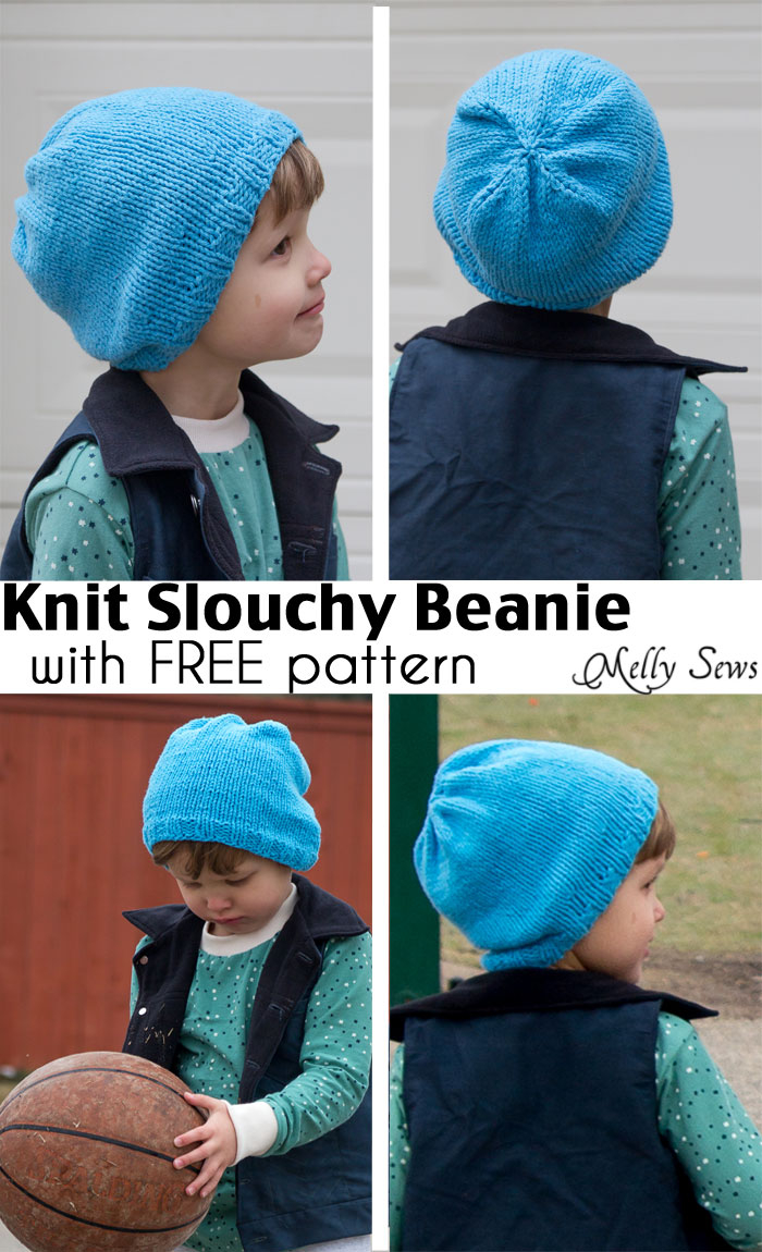 Free Knitting Slouchy Hat Patterns Slouchy Knit Beanie Pattern In Any Size Melly Sews