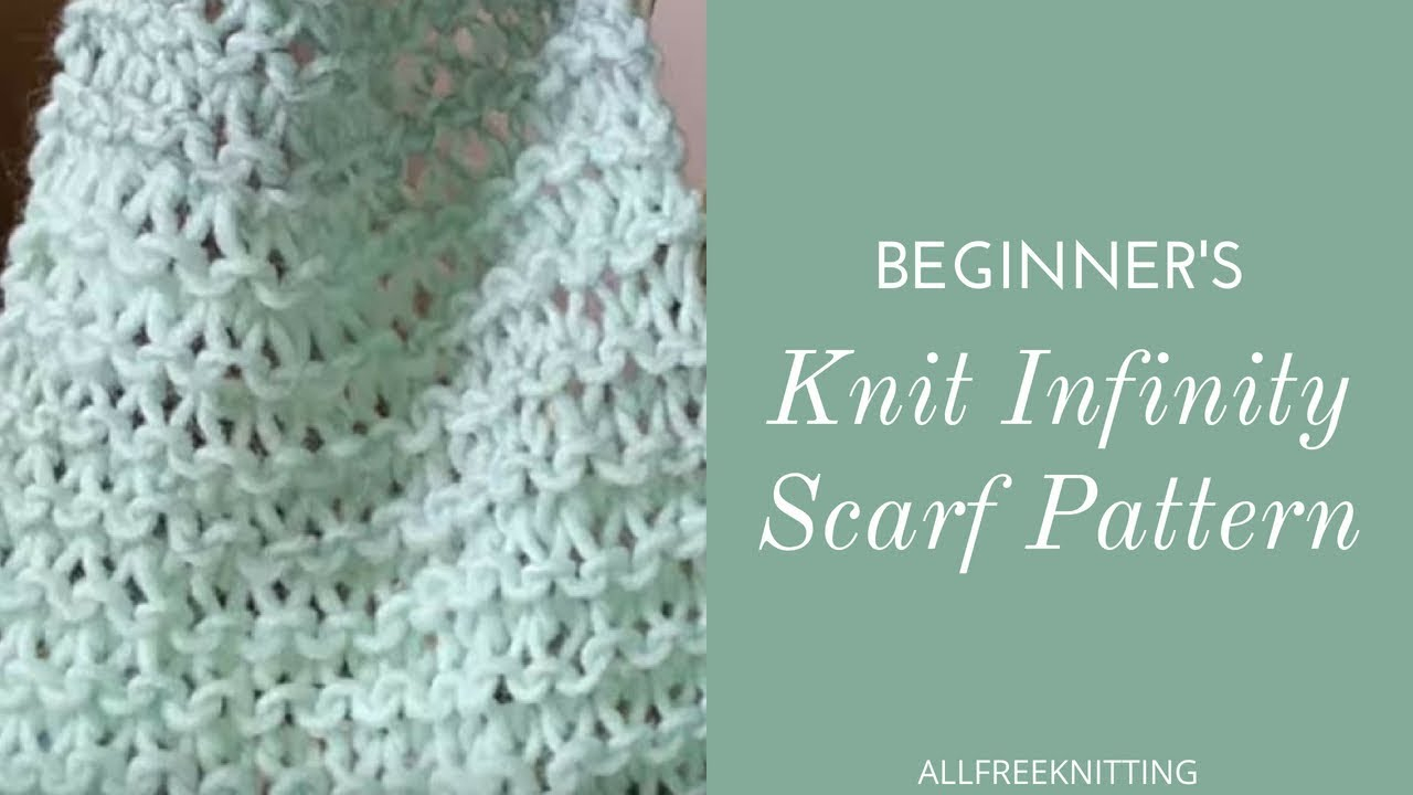 Free Lace Scarf Knitting Pattern Beginners Knit Infinity Scarf Tutorial