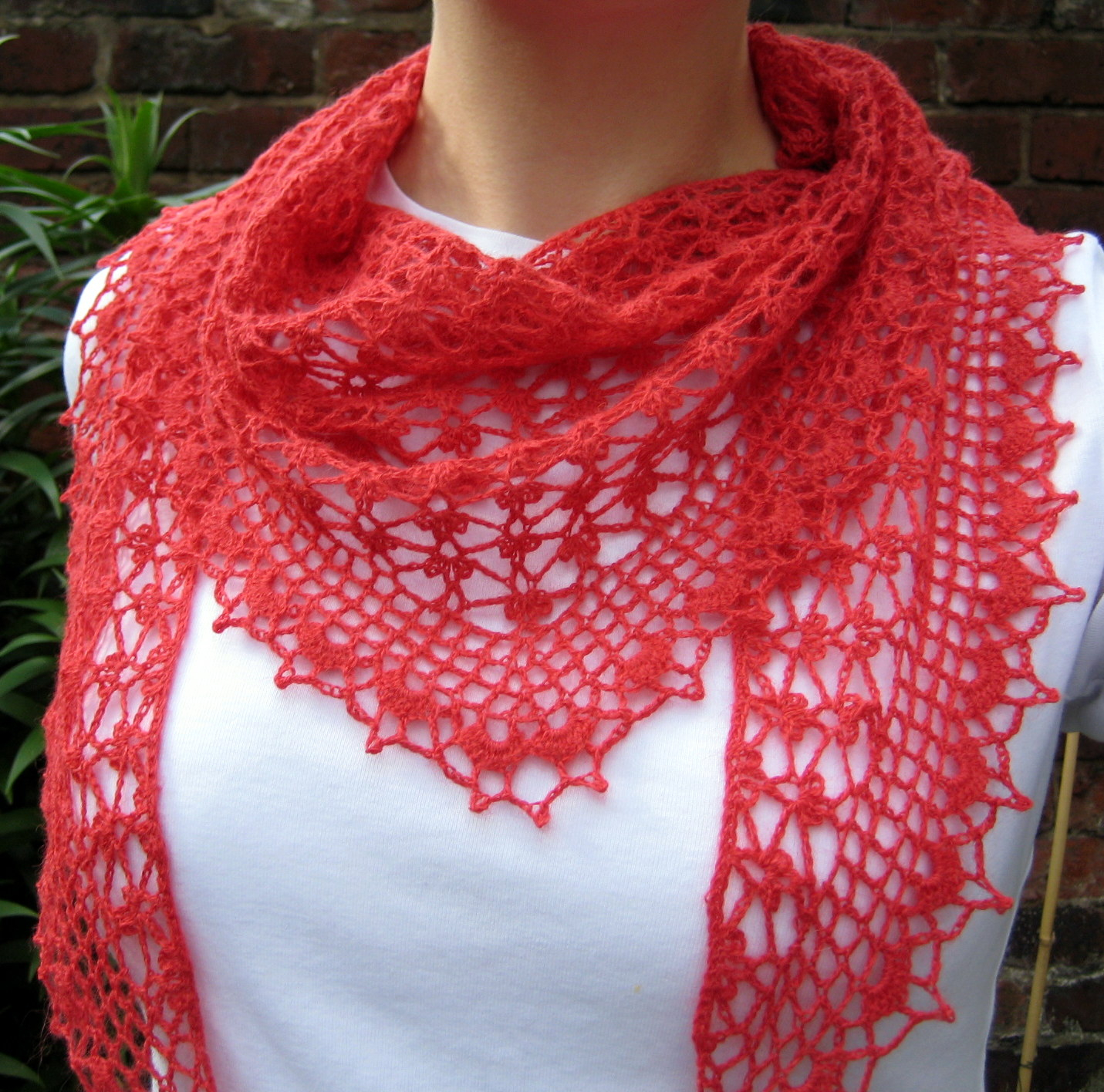 Free Lace Scarf Knitting Pattern Summer Sprigs Lace Scarf Make My Day Creative