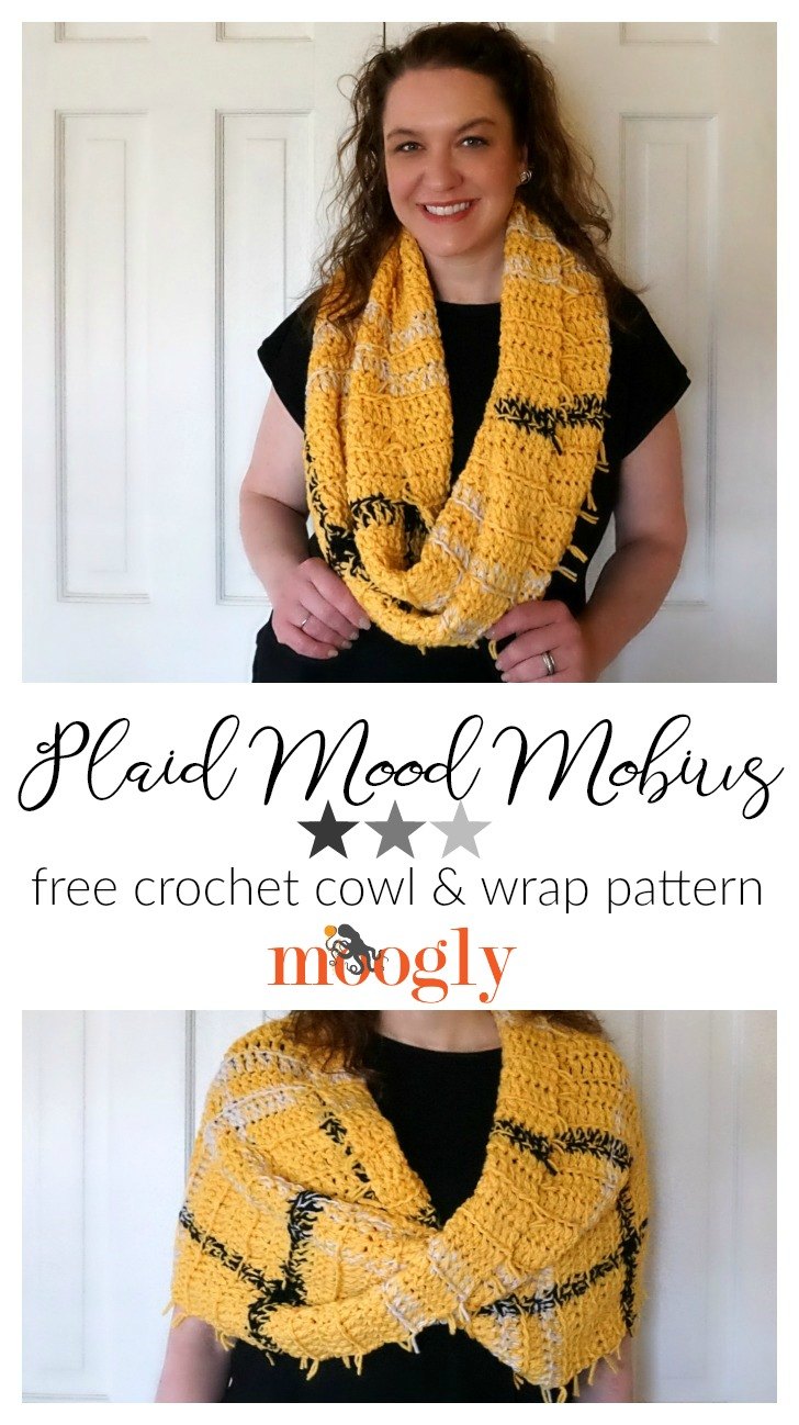 Free Mobius Scarf Knitting Pattern Plaid Mood Mobius Free Crochet Pattern On Moogly