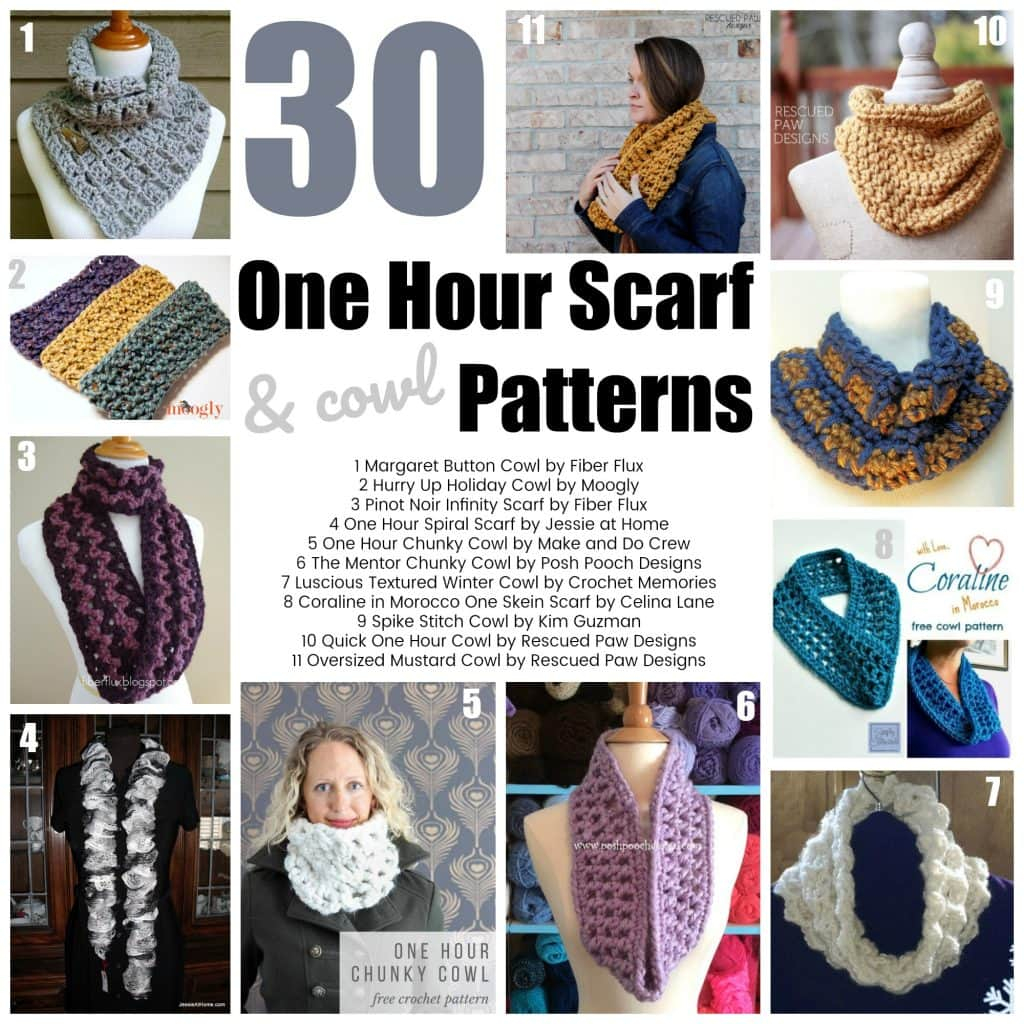Free Mobius Scarf Knitting Pattern Quick Crochet Projects 30 One Hour Scarf Patterns Oombawka Design