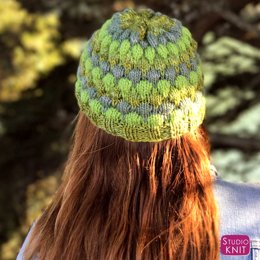 Free Patterns For Knitted Hats Bubble Beanie Hat Knitting Pattern Studio Knit