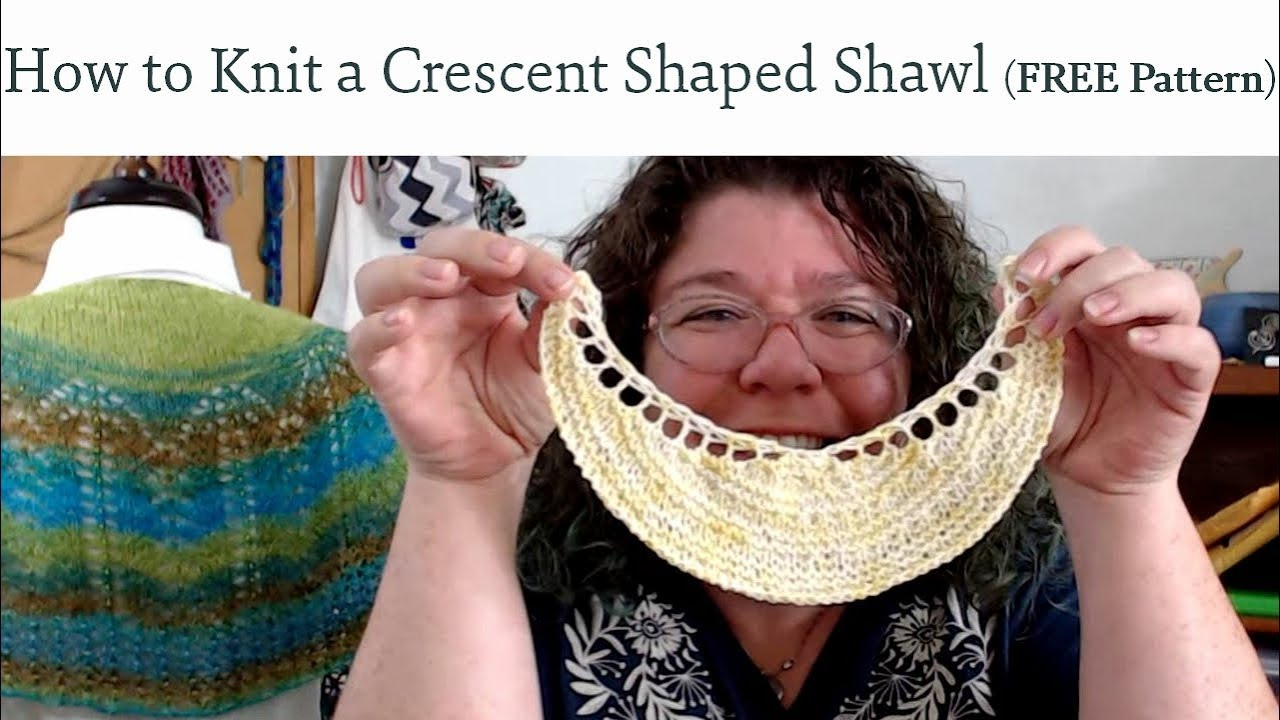 Free Patterns For Knitted Shawls How To Knit An Easy Crescent Shaped Shawl Free Pattern