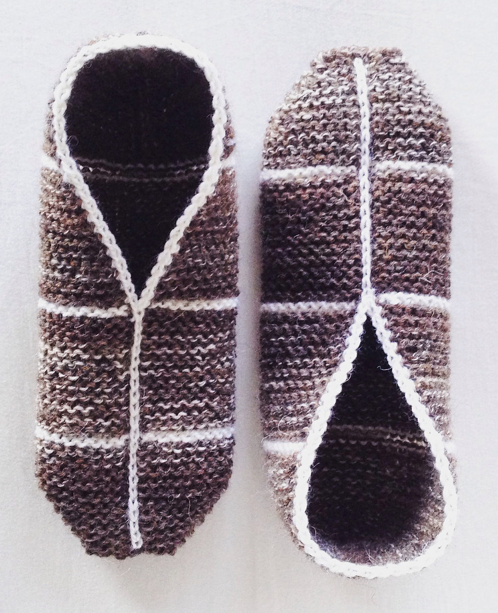 Free Patterns For Knitted Slippers Easy Slipper Knitting Patterns In The Loop Knitting