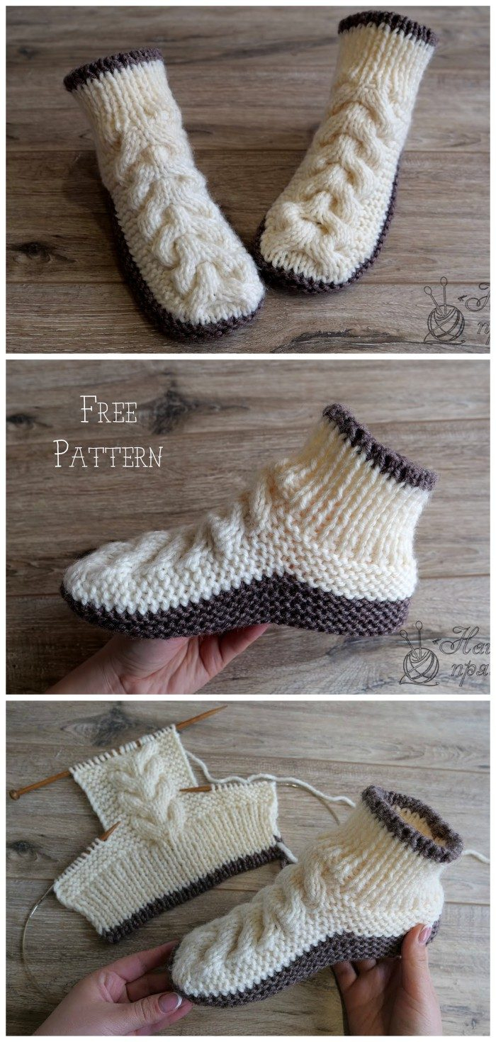 Free Patterns For Knitted Slippers Super Soft Cozy Slippers Free Knitting Pattern