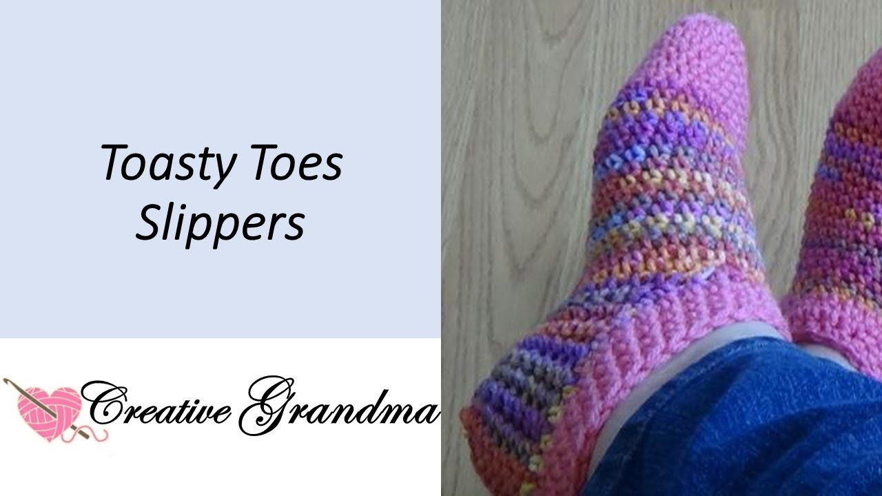 Free Patterns For Knitted Slippers Toasty Toes Slipper Socks Easy Free Pattern At End Of Video