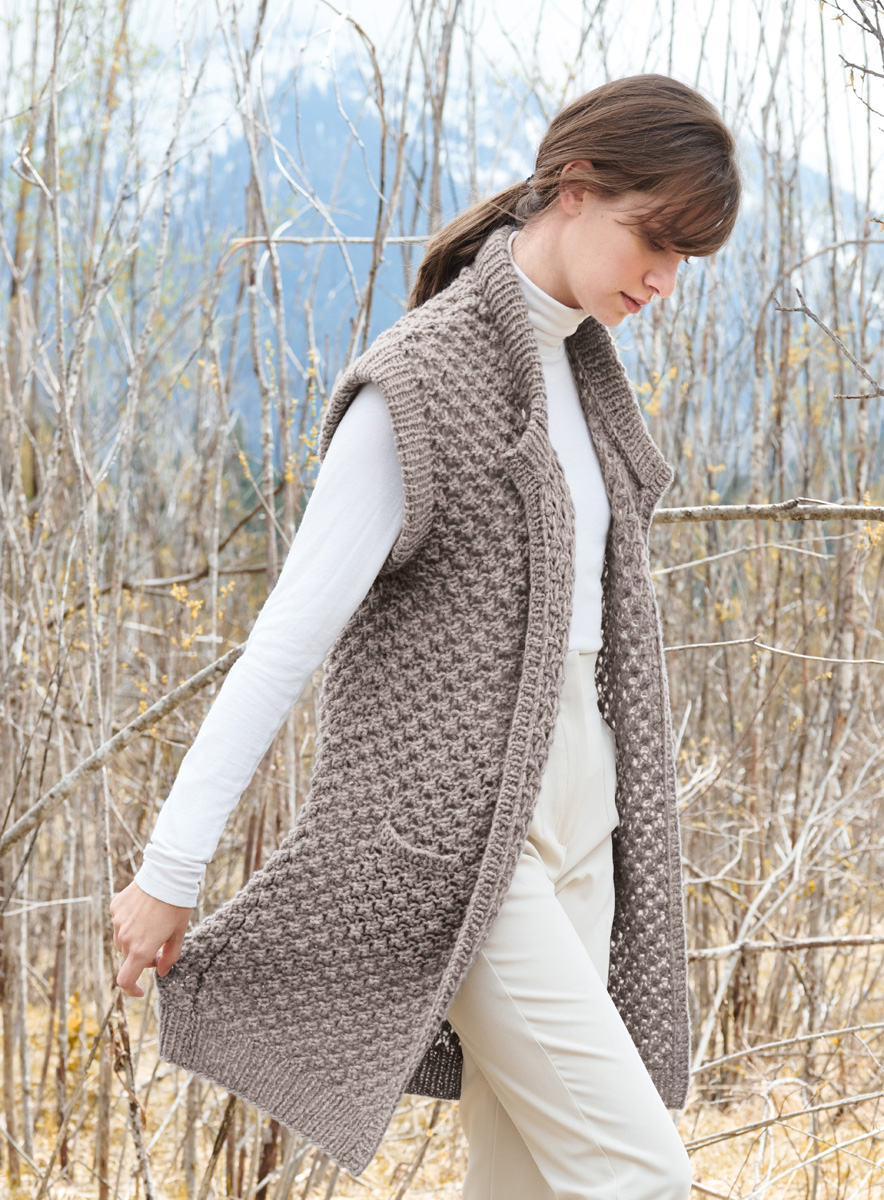 Free Plus Size Knitting Patterns Vest Cool Air