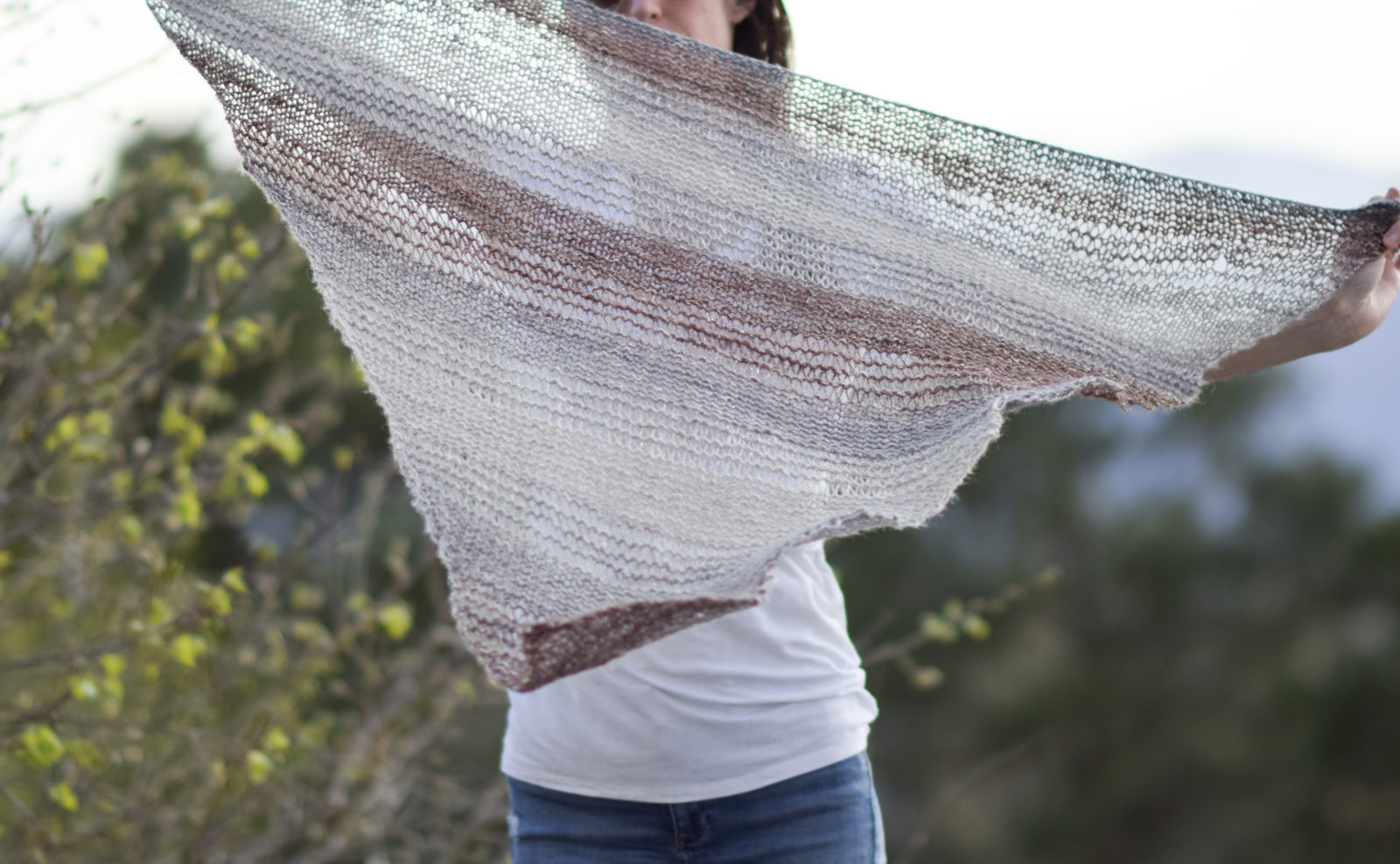Free Shawl Knitting Pattern How To Knit An Easy Triangle Wrap Mama In A Stitch