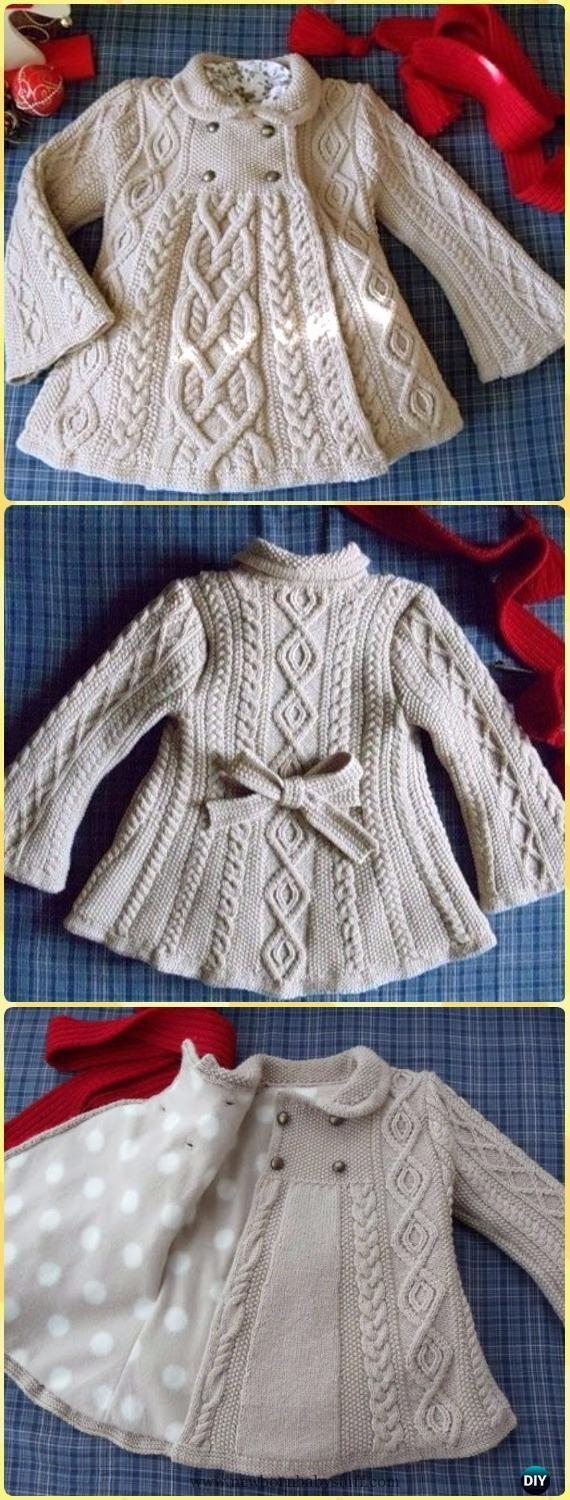 Free Sweater Patterns To Knit Ba Knitting Patterns Cable Knit Elizabeth Coat Free Pattern Knit