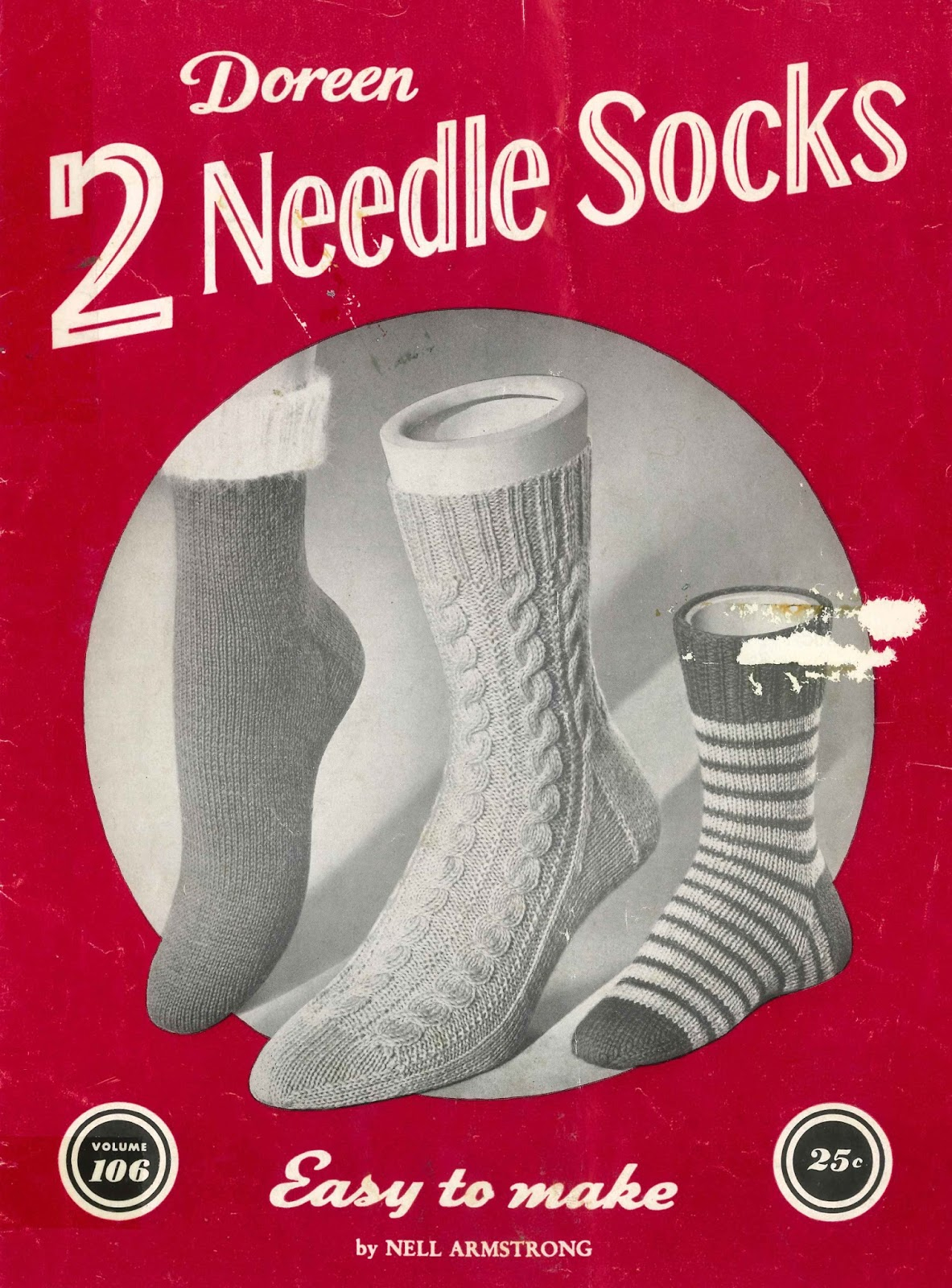 Free Two Needle Sock Knitting Patterns The Vintage Pattern Files 1950s Knitting Doreen 2 Needle Socks