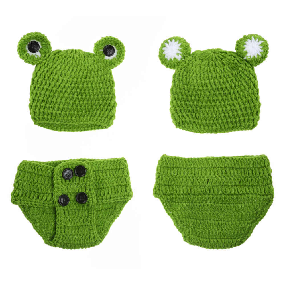 Frog Hat Knitting Pattern Cute Newborn Photography Props Ba Hat Crochet Ba Green Frog Costume Caps Knitted Photography Photo Props Accessories