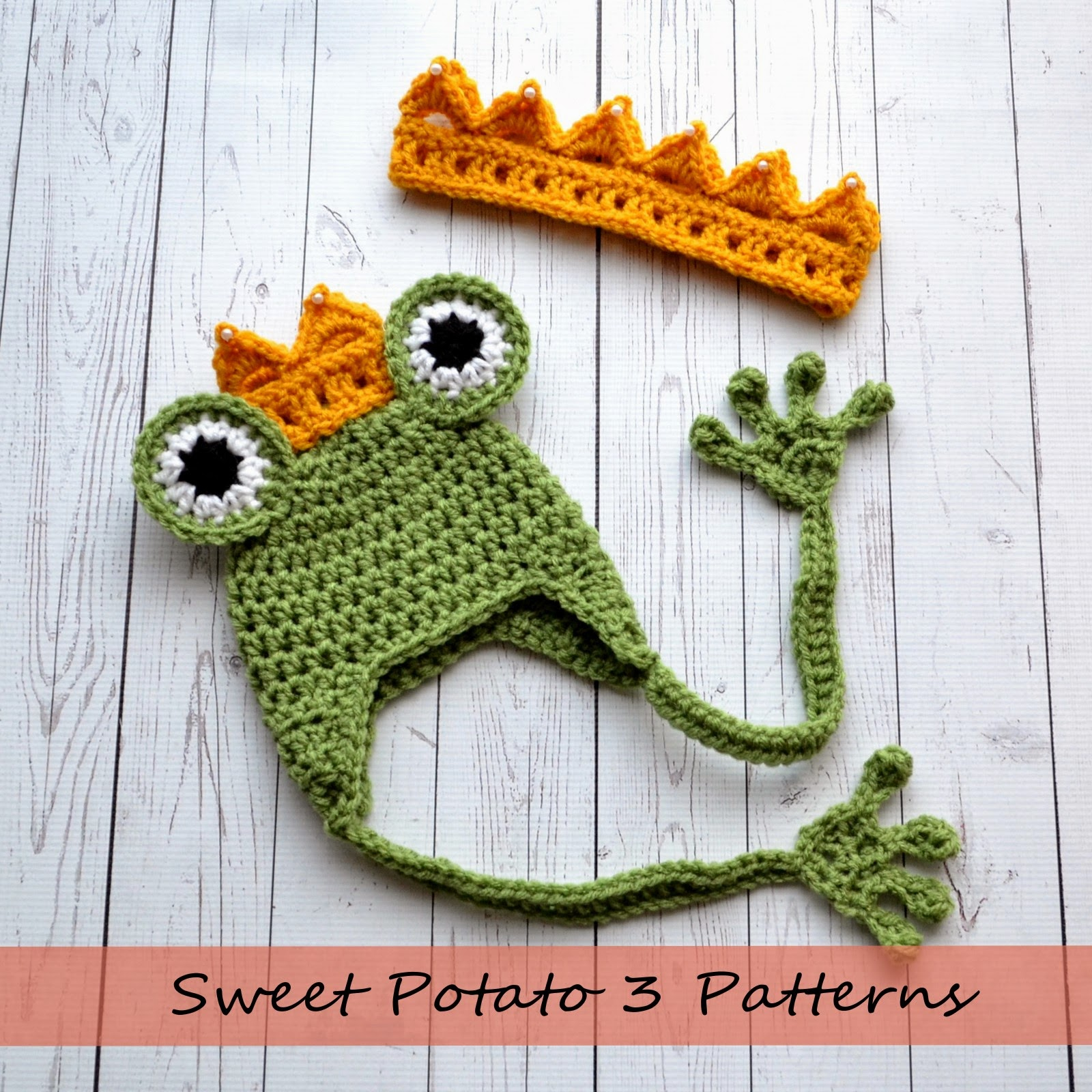 Frog Hat Knitting Pattern Princess And The Frog Crochet Pattern Release Sweet Potato 3