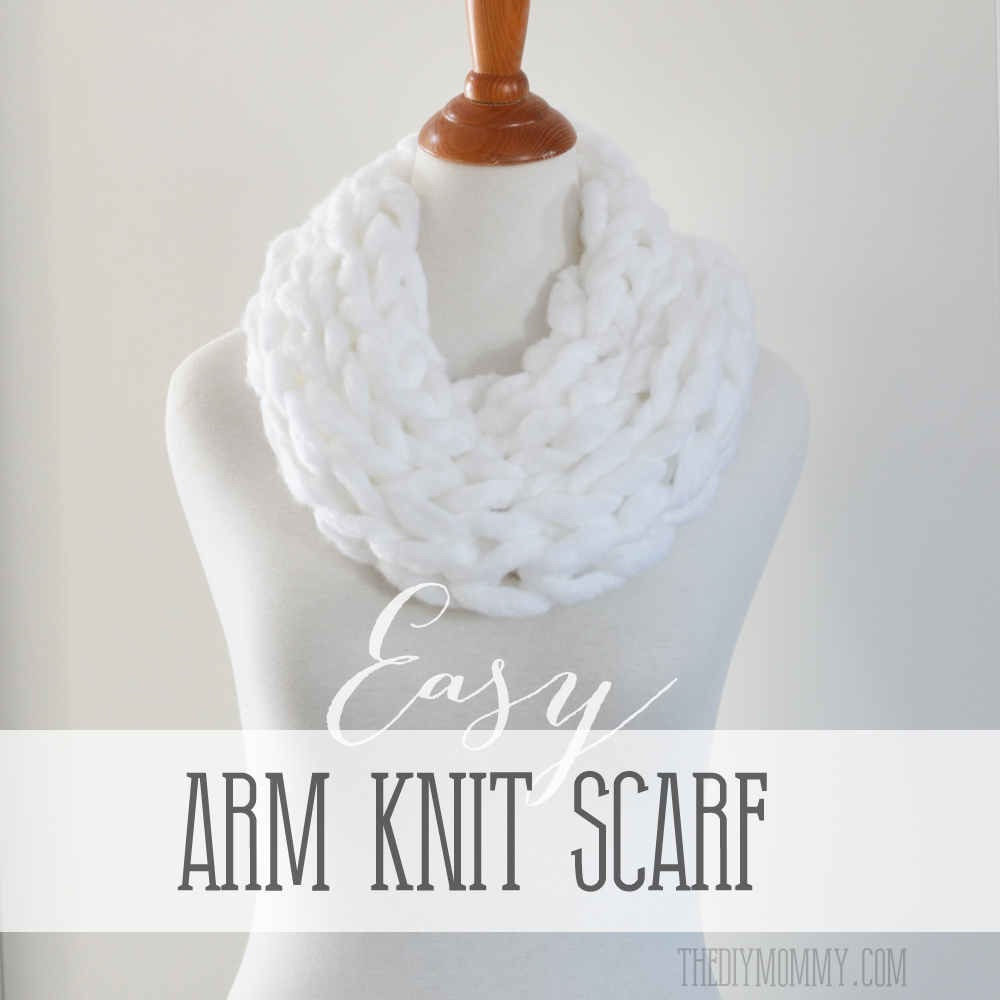 Hand Knit Scarf Pattern Make An Arm Knit Scarf The Diy Mommy