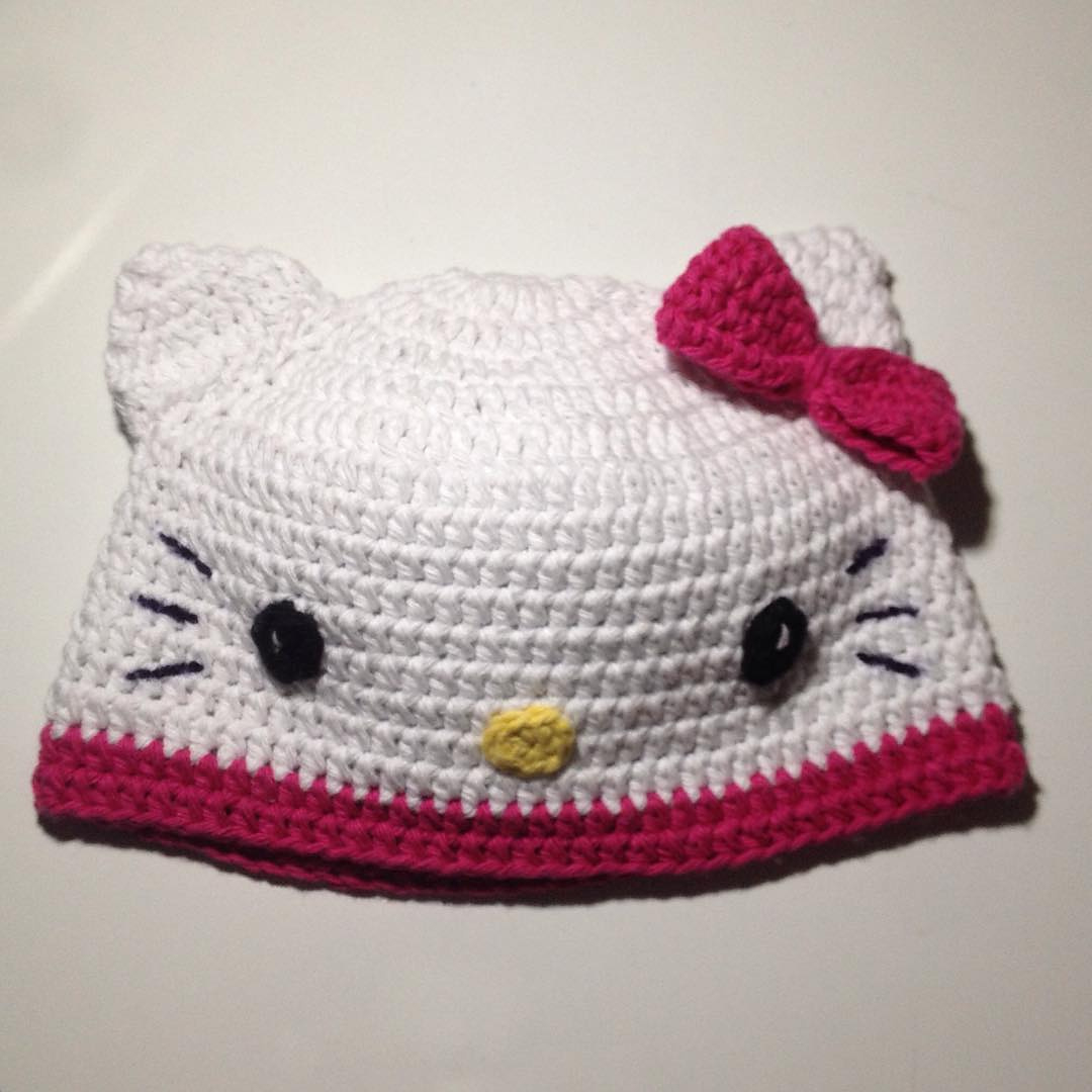 Hello Kitty Knitting Patterns Free Crochet And Other Stuff Hello Kitty Hat Free Crochet Pattern