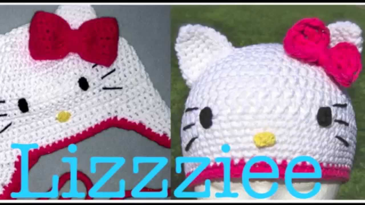 Hello Kitty Knitting Patterns Free Free Kitty Crochet Hat Pattern Lizzziee