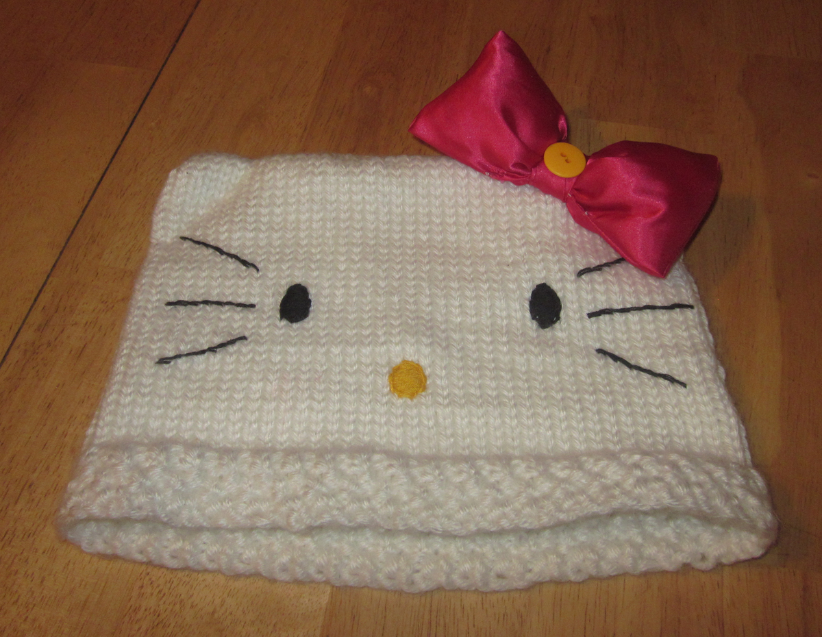 Hello Kitty Knitting Patterns Free Hello Kitty Knit Hat Knitting And Crochet Blog