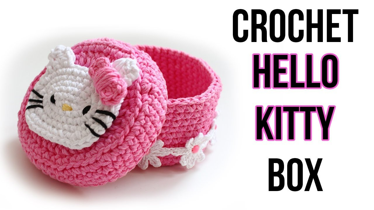 Hello Kitty Knitting Patterns Free How To Crochet A Hello Kitty Jewerly Box Free Tutorial Pattern Easy Crochet