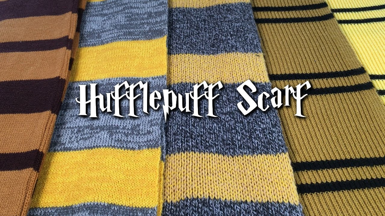 Hogwarts House Scarf Knitting Pattern Hufflepuff Scarf