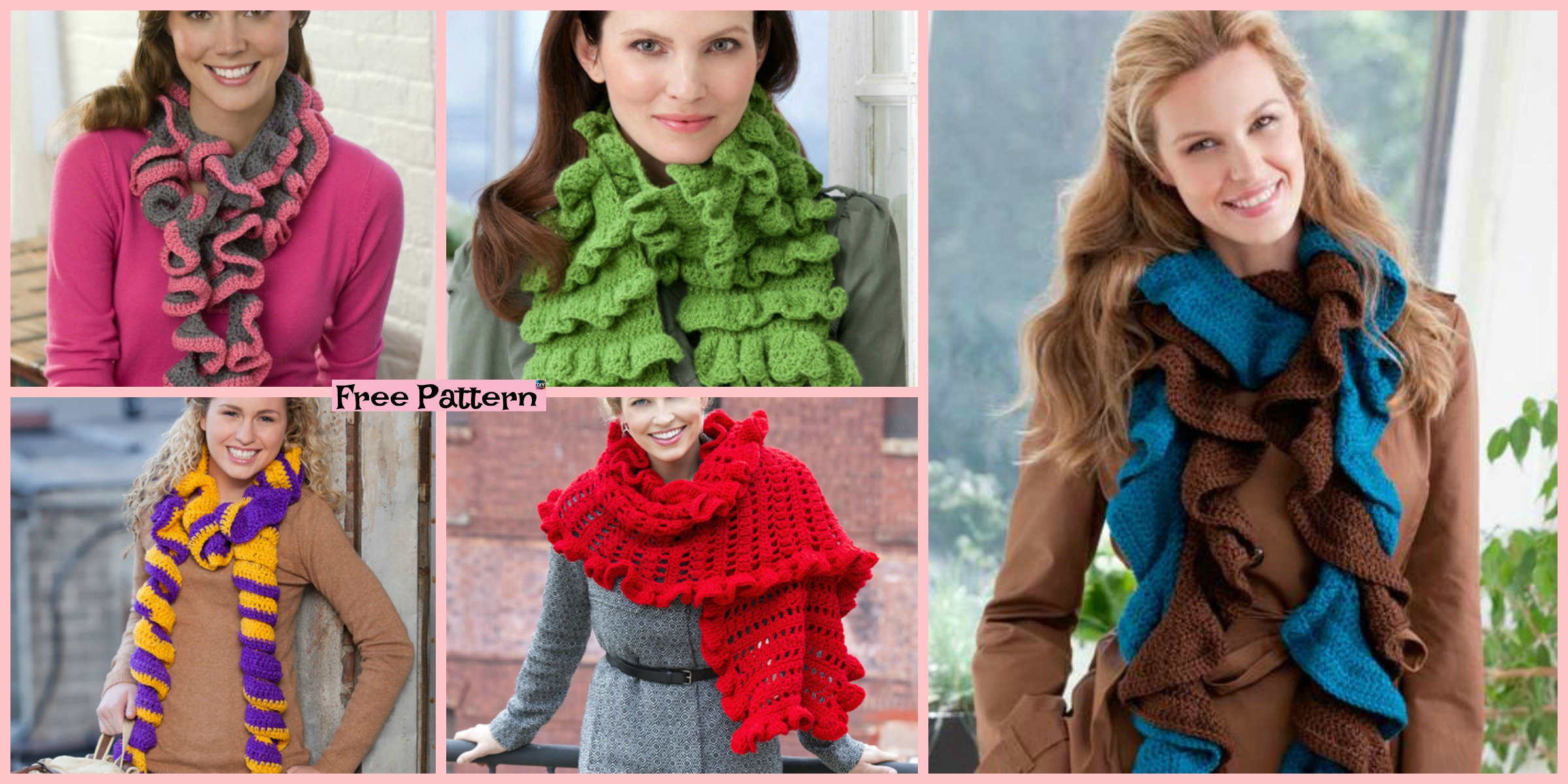 How To Knit A Ruffle Scarf Free Pattern 6 Beautiful Crochet Ruffled Scarf Free Patterns Diy 4 Ever