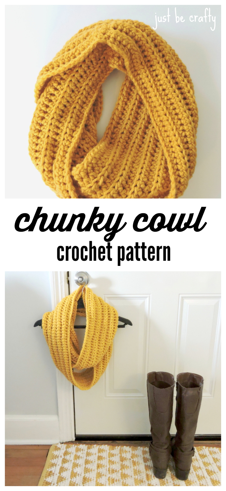 Infinity Scarf Knitting Pattern Chunky Free Chunky Crochet Cowl Pattern Free Pattern Just Be Crafty