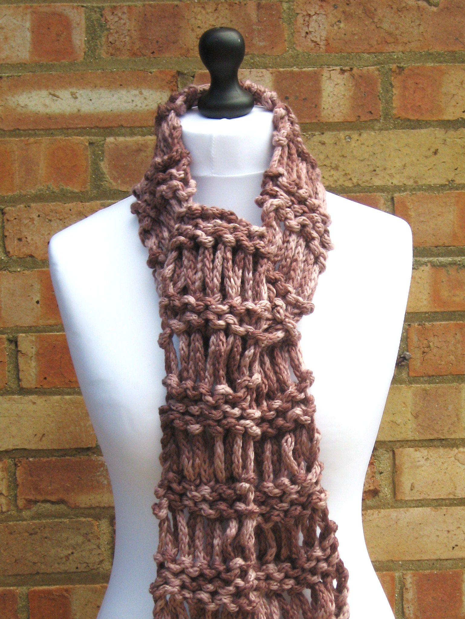 Infinity Scarf Knitting Pattern Chunky Free Drop Stitch Ladder Scarf Free Pattern Through The Looking Glass