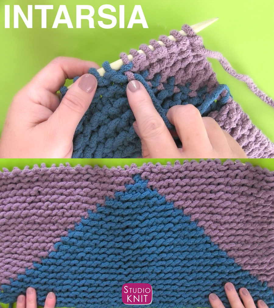 Intarsia Knit Patterns Flying Geese Square Knitting Pattern Studio Knit