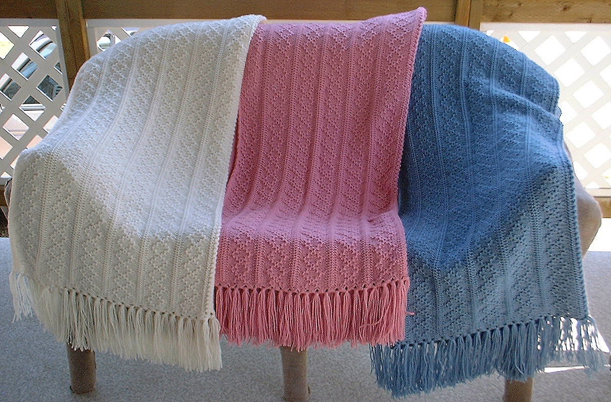 Irish Knit Baby Blanket Pattern Aran Afghan