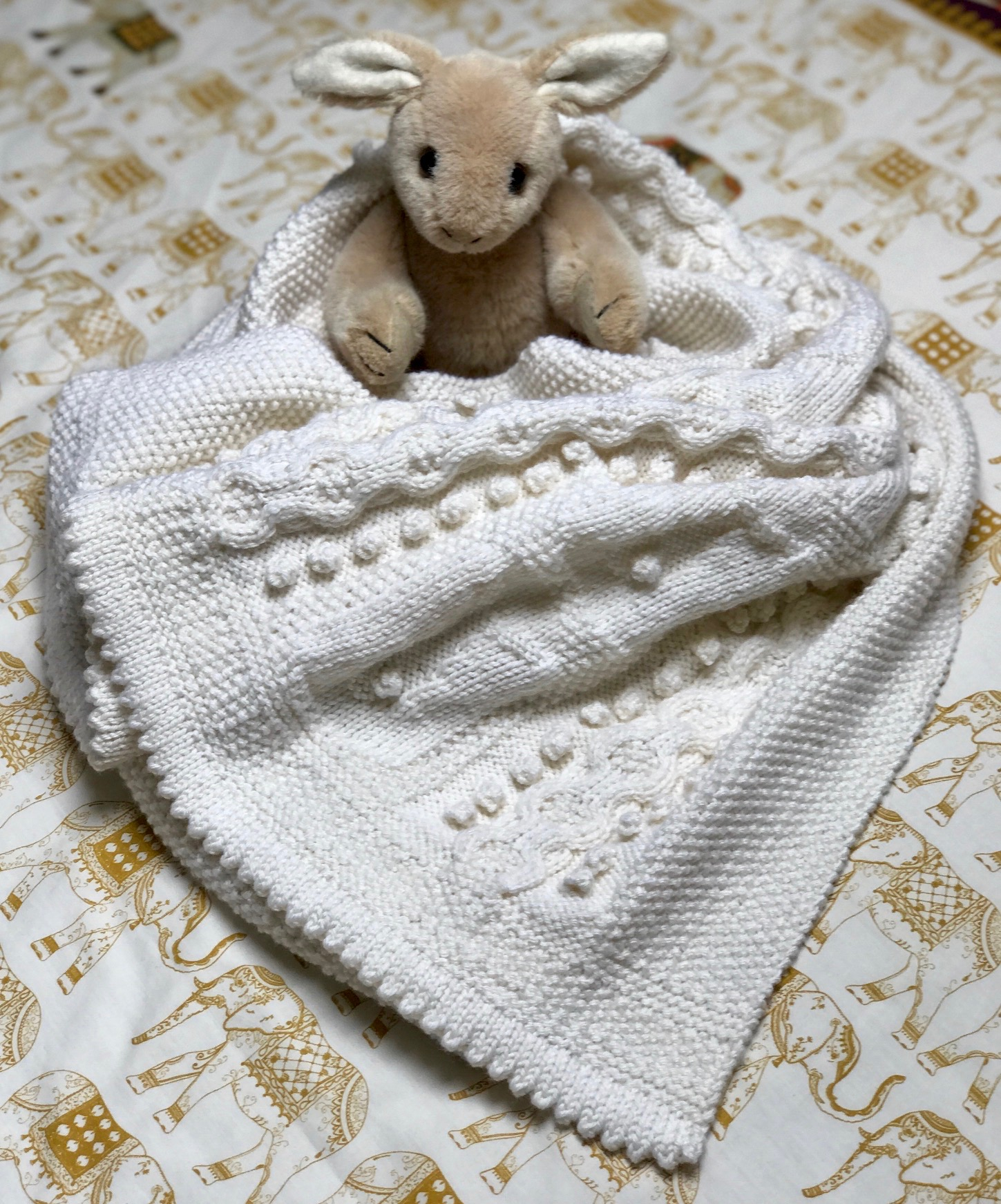 Irish Knit Baby Blanket Pattern Bobble Bunny Ba Blanket Knitting Pattern