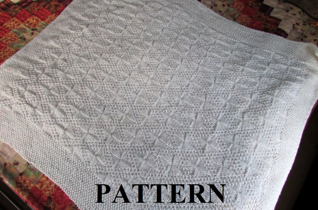 Irish Knit Baby Blanket Pattern Knit Ba Blanket Pattern Ba Blanket Pattern Knitting Pattern Blanket Knitting Pattern Knit Purl Aran Cable Knit Irish Ba Blanket