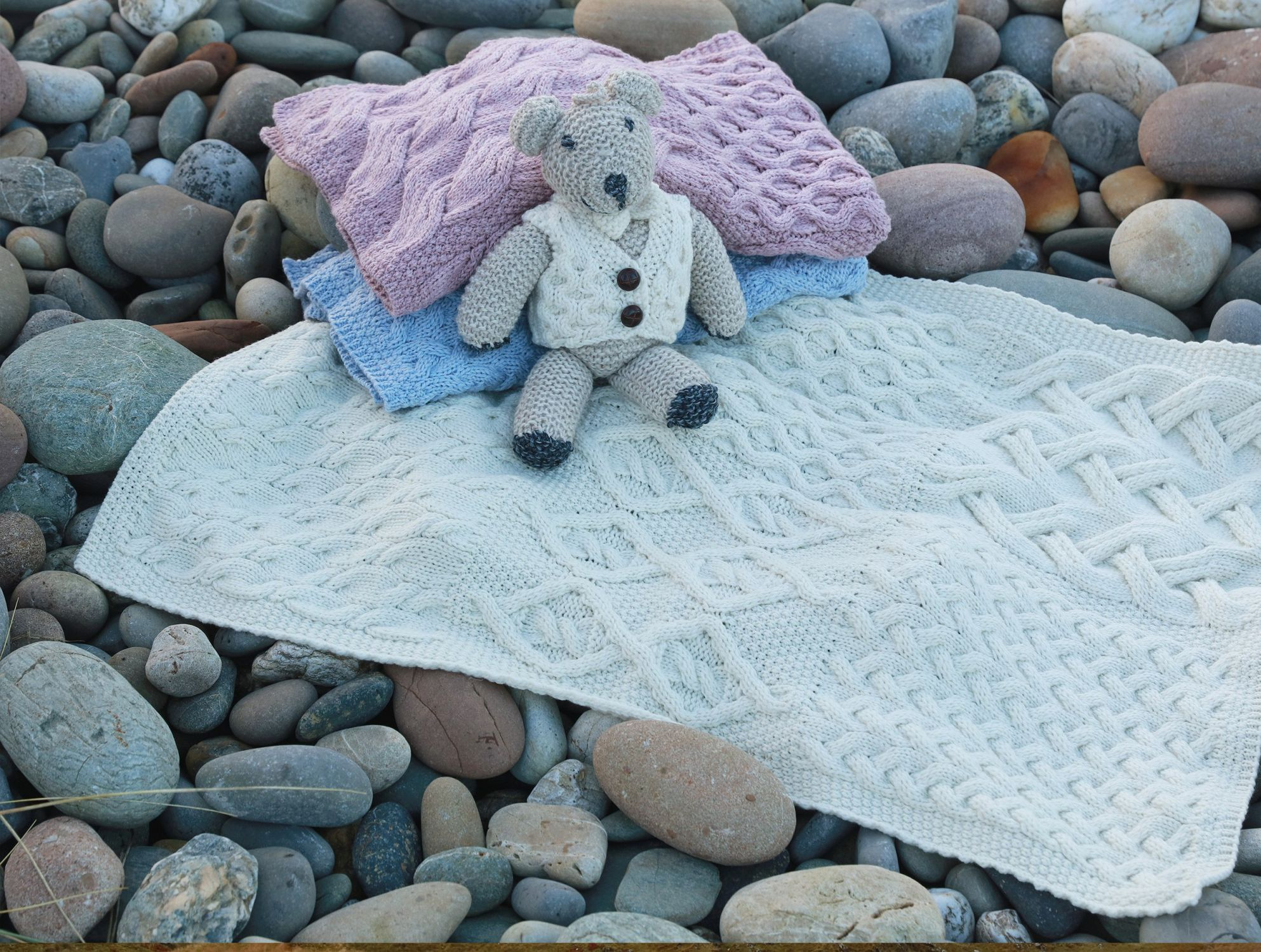 Irish Knit Baby Blanket Pattern Supersoft Merino Ba Blankets