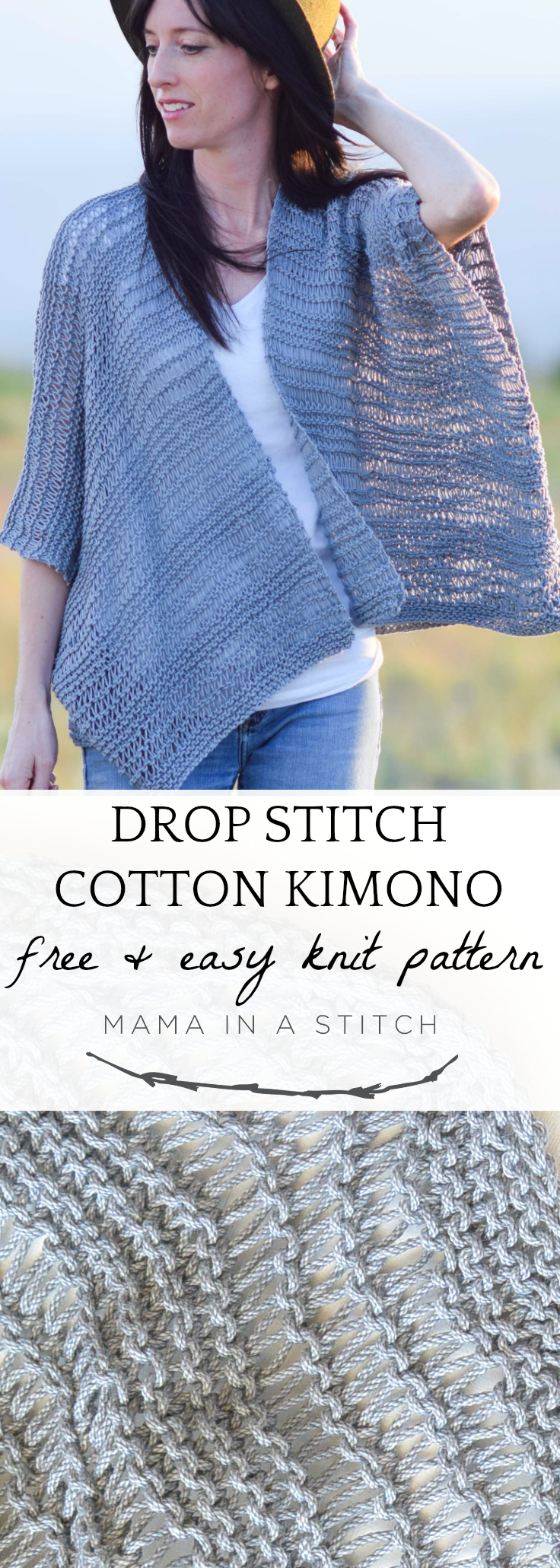 Kimono Sweater Knitting Pattern Drop Stitch Cotton Easy Kimono Knitting Pattern Mama In A Stitch